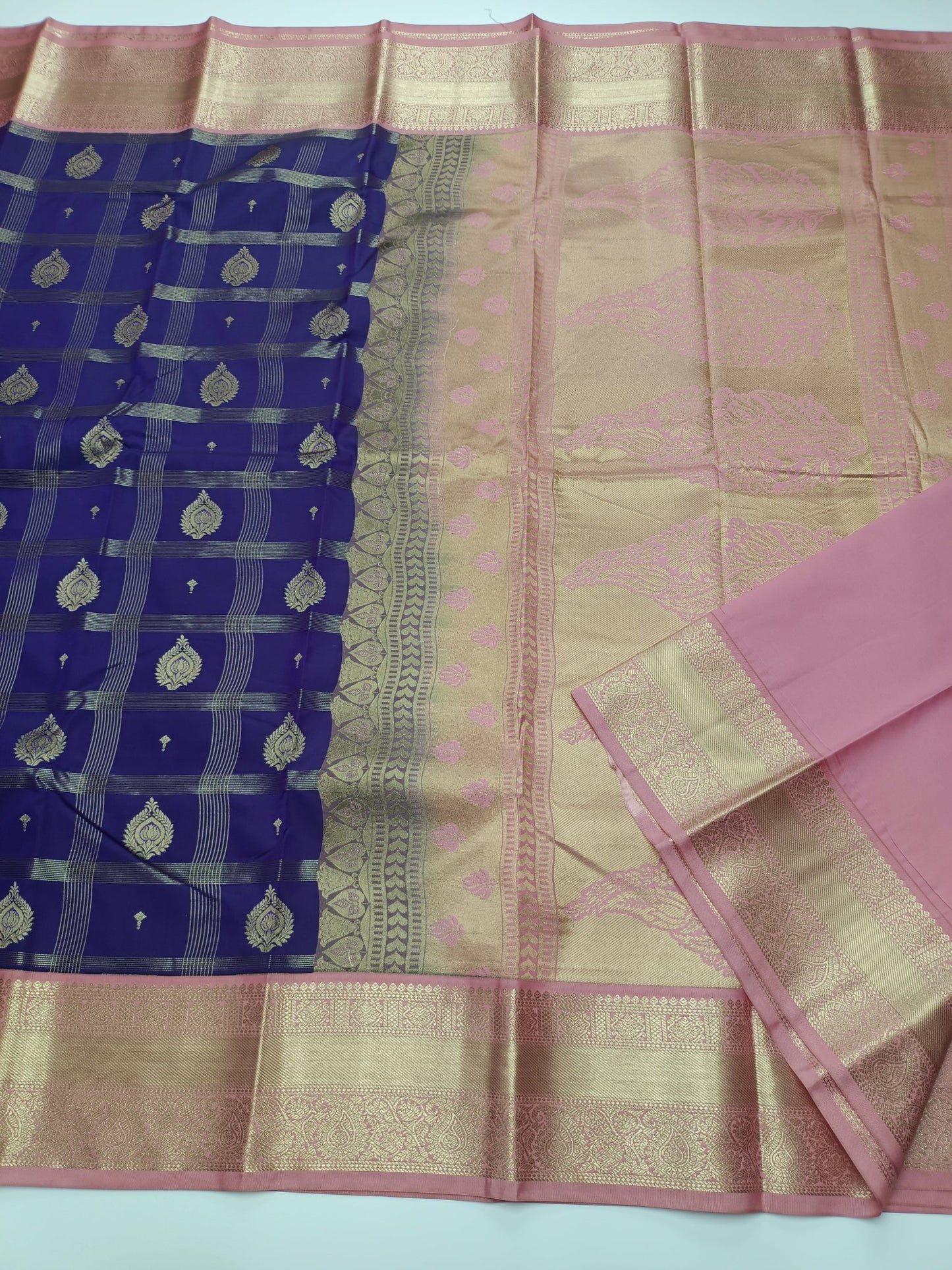 KANCHIPURAM SEMI SILK SAREE - B S CHANNABASAPPA & SONS