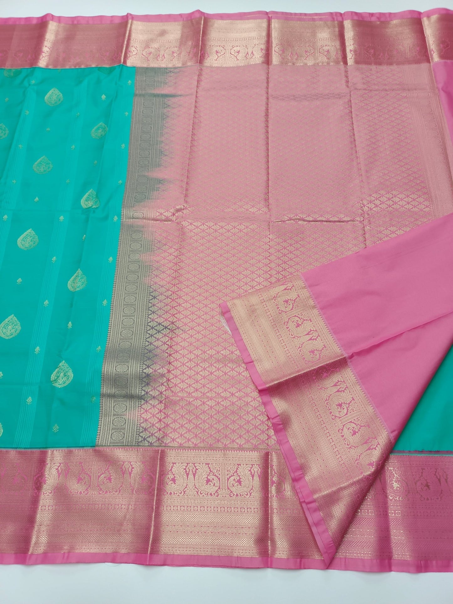 KANCHIPURAM SEMI SILK SAREE - B S CHANNABASAPPA & SONS