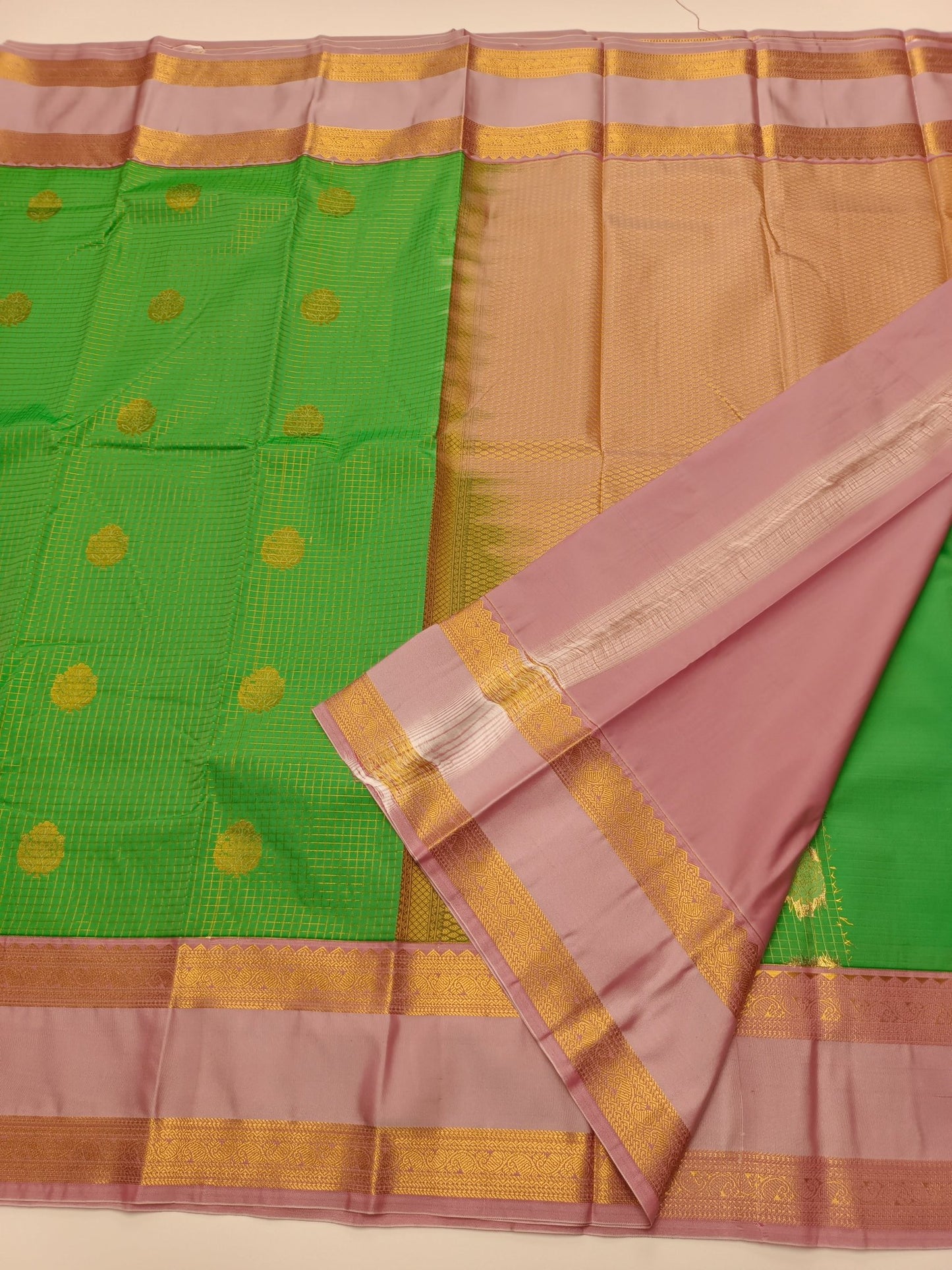 KANCHIPURAM SEMI SILK SAREE - B S CHANNABASAPPA & SONS