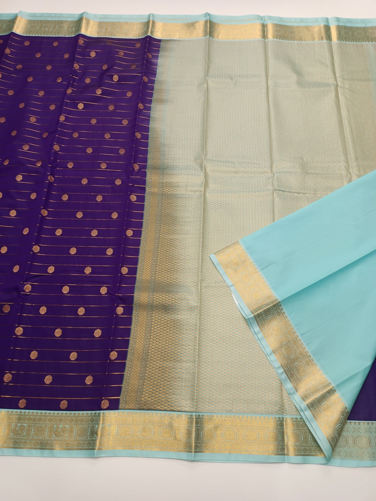KANCHIPURAM SEMI SILK SAREE - B S CHANNABASAPPA & SONS