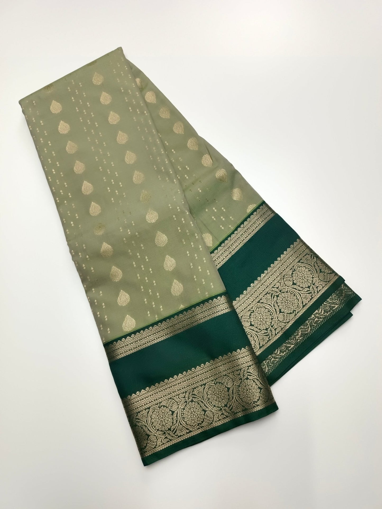 KANCHIPURAM SEMI SILK SAREE - B S CHANNABASAPPA & SONS