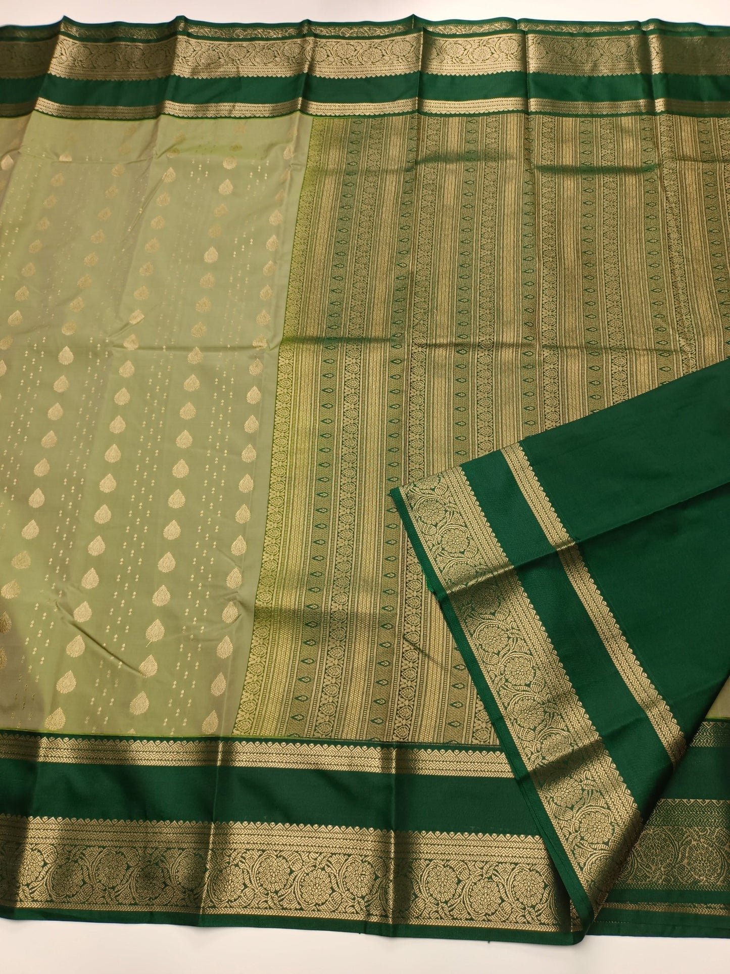 KANCHIPURAM SEMI SILK SAREE - B S CHANNABASAPPA & SONS