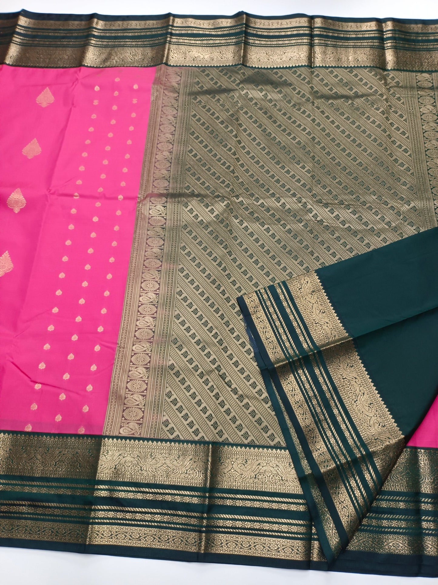 KANCHIPURAM SEMI SILK SAREE - B S CHANNABASAPPA & SONS