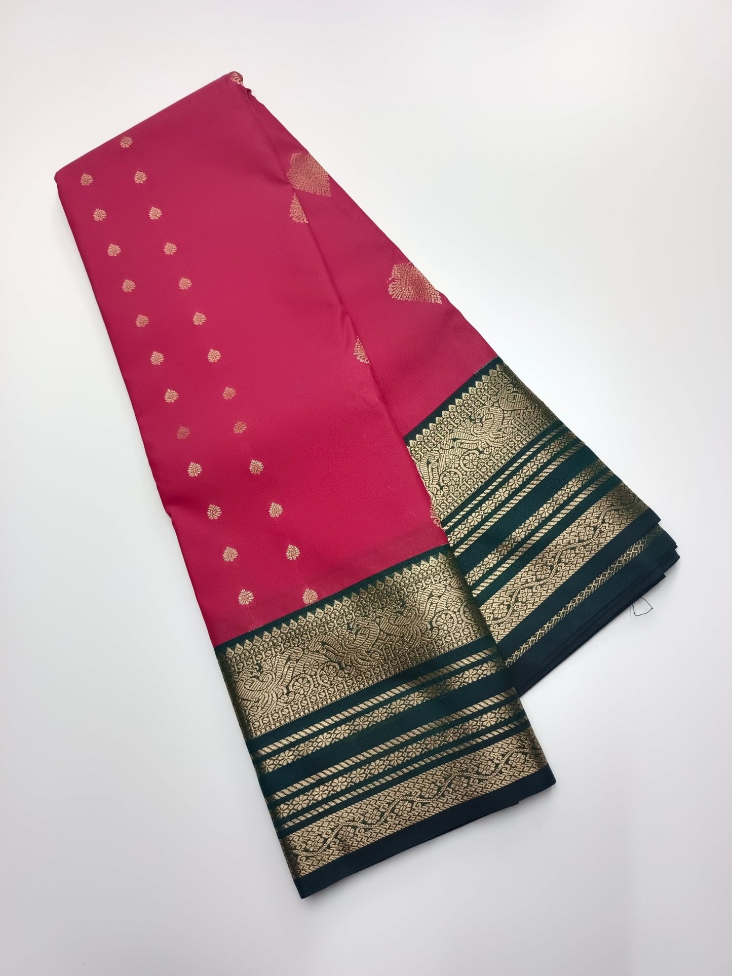 KANCHIPURAM SEMI SILK SAREE - B S CHANNABASAPPA & SONS