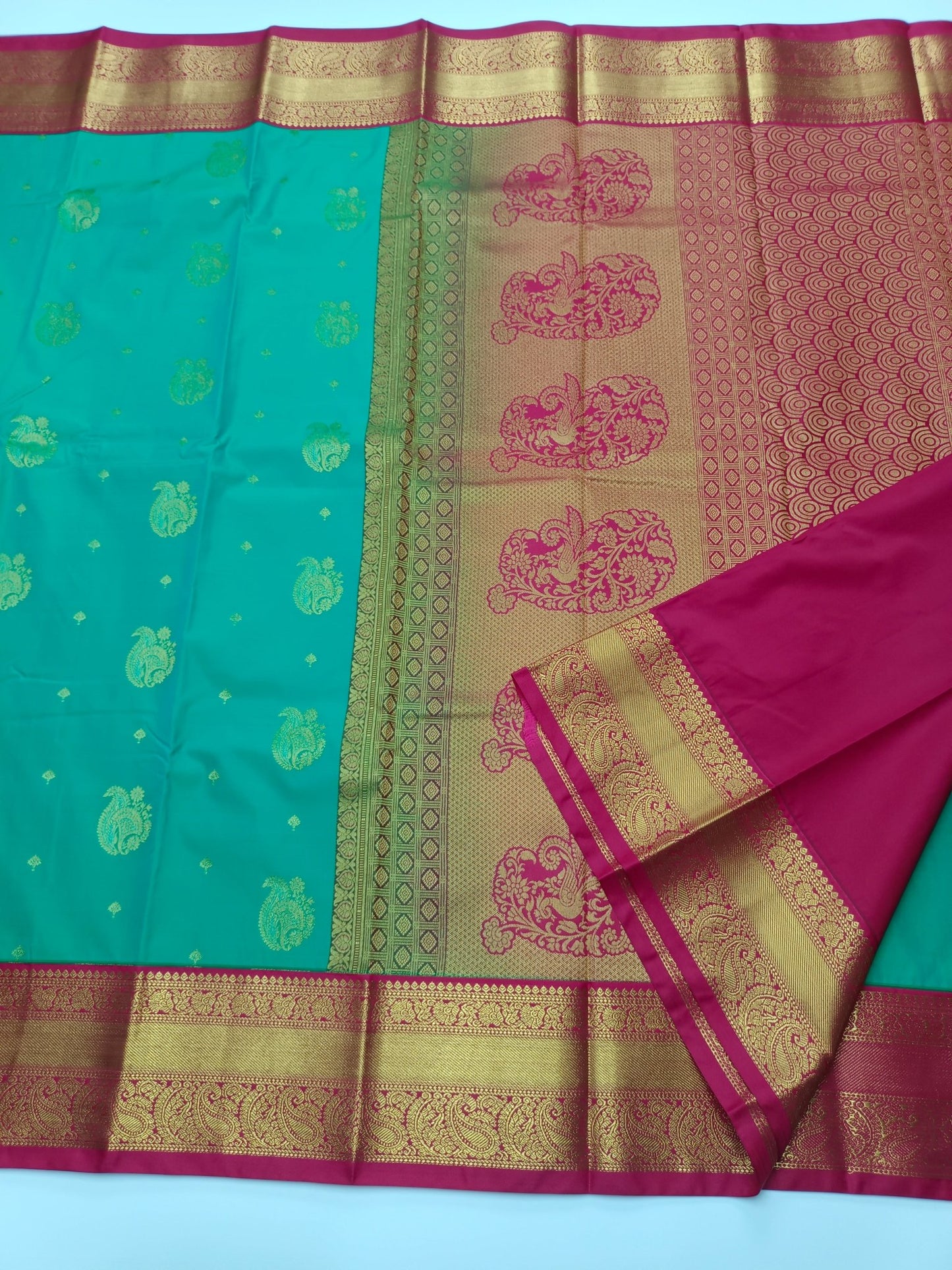 KANCHIPURAM SEMI SILK SAREE - B S CHANNABASAPPA & SONS