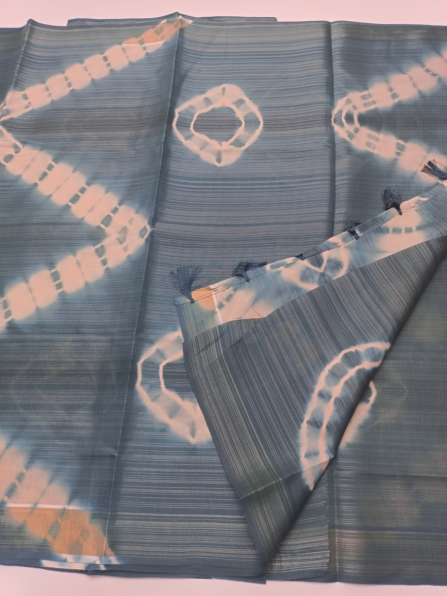 FANCY TISSUE COTTON SAREE - B S CHANNABASAPPA & SONS
