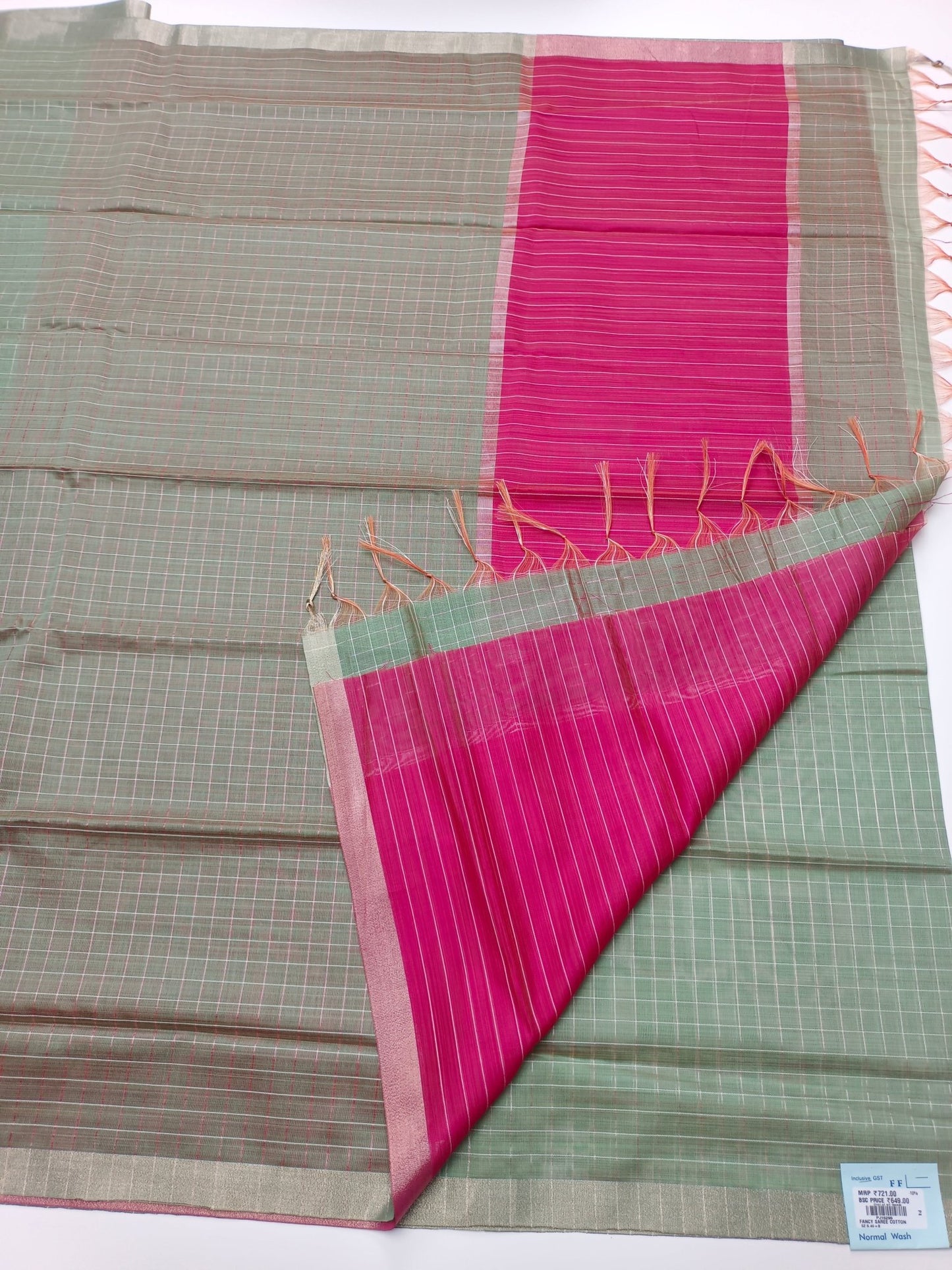 FANCY LENIN SAREE - B S CHANNABASAPPA & SONS