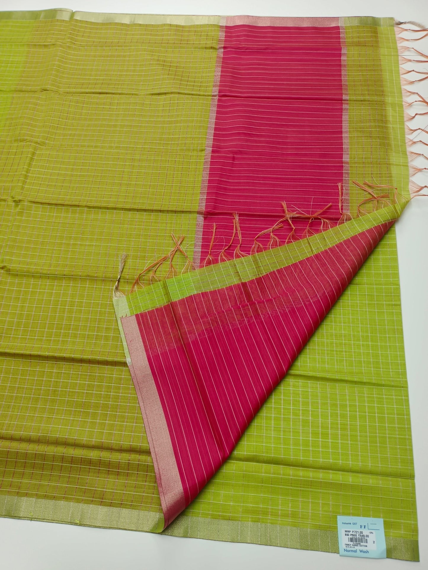 FANCY LENIN SAREE - B S CHANNABASAPPA & SONS