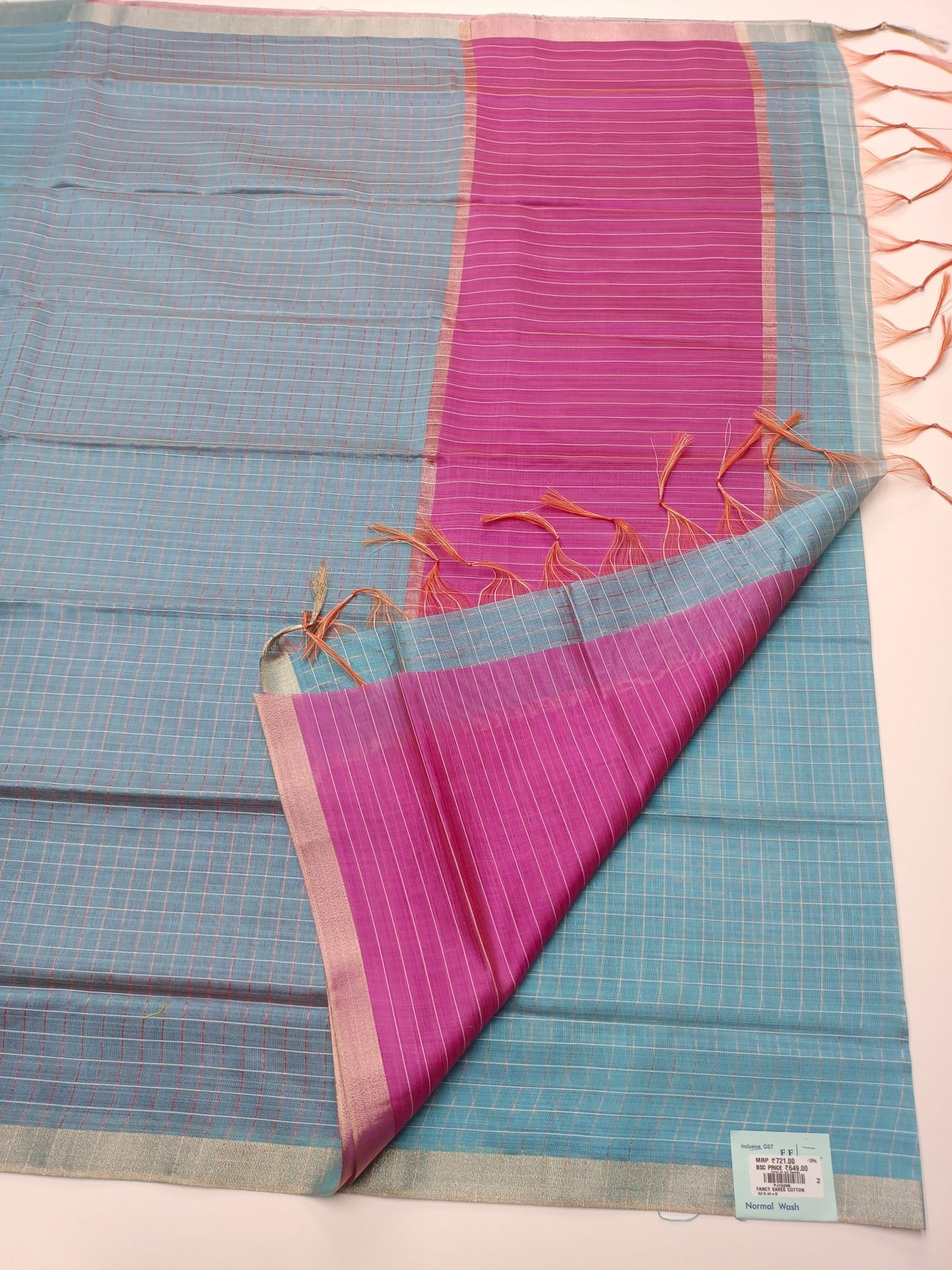 FANCY LENIN SAREE - B S CHANNABASAPPA & SONS