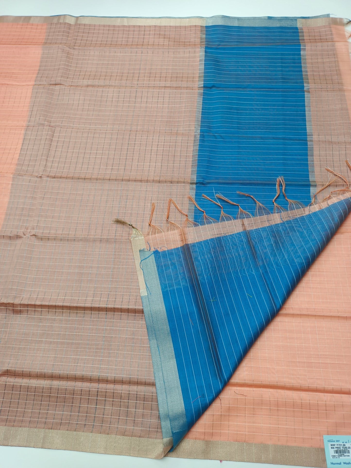 FANCY LENIN SAREE - B S CHANNABASAPPA & SONS