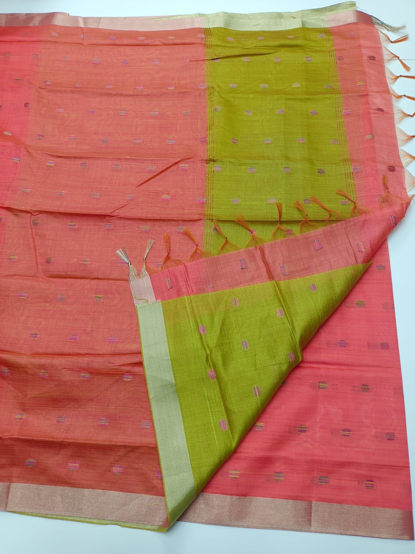 FANCY LENIN SAREE - B S CHANNABASAPPA & SONS