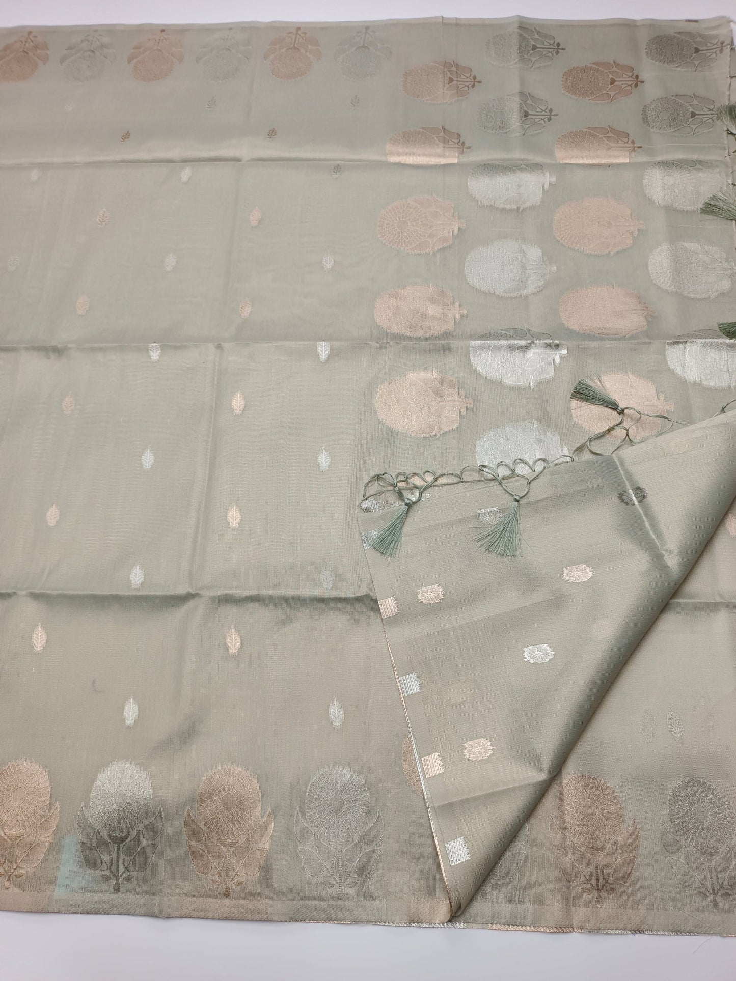 TISSUE COTTON SAREE - B S CHANNABASAPPA & SONS