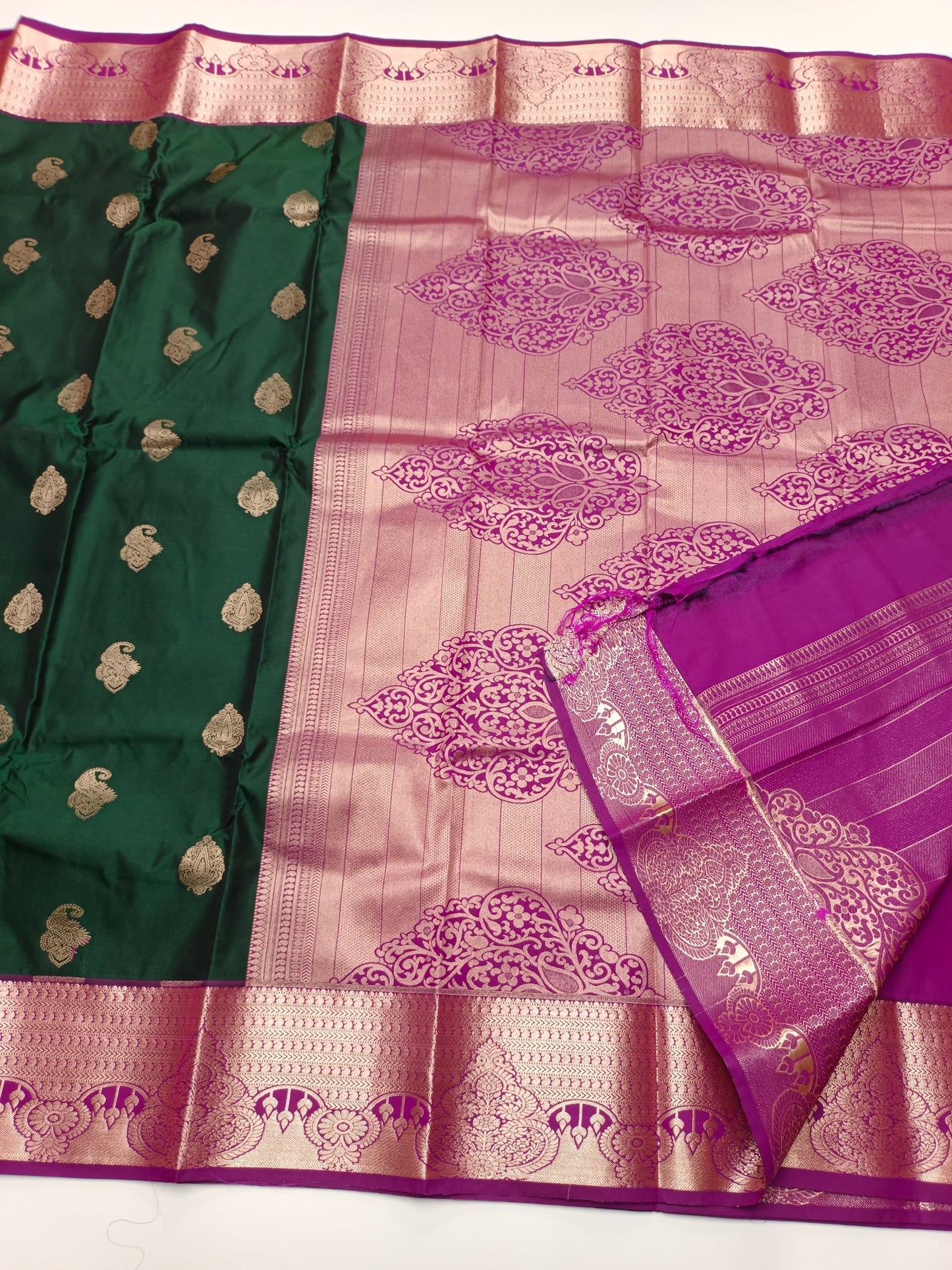 KANCHIPURAM SEMI SILK SAREE - B S CHANNABASAPPA & SONS