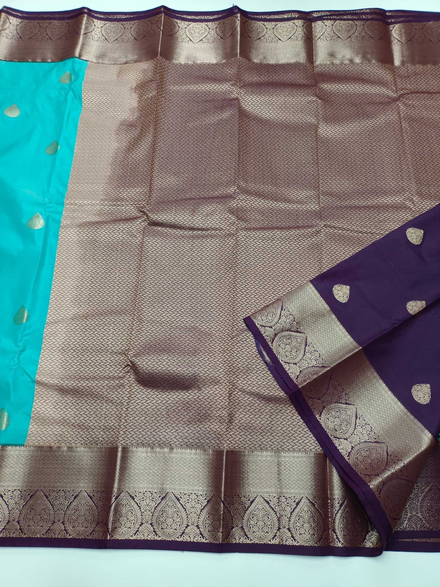 KANCHIPURAM SEMI SILK SAREE - B S CHANNABASAPPA & SONS