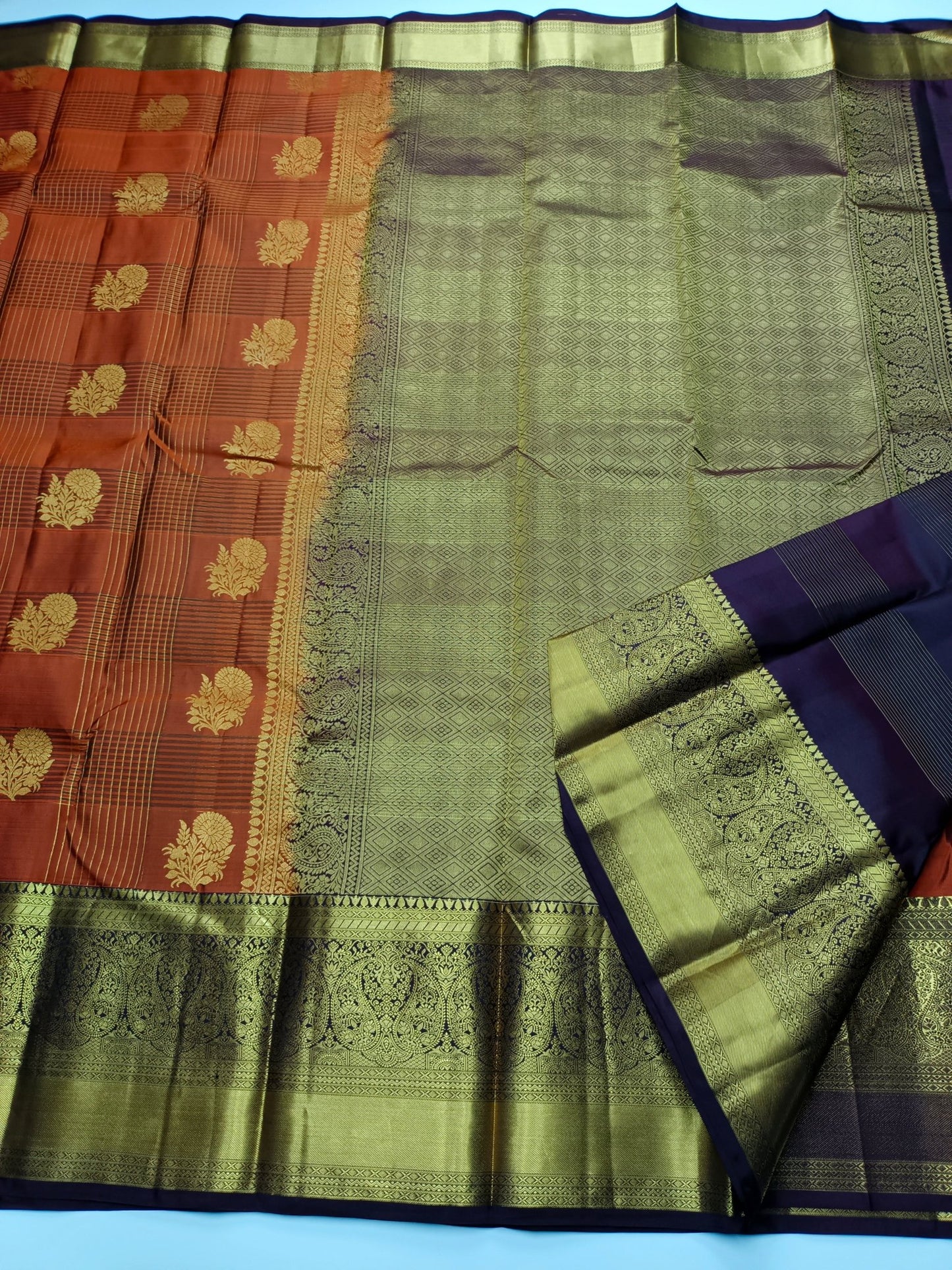 KANCHIPURAM PURE SILK SAREE - B S CHANNABASAPPA & SONS