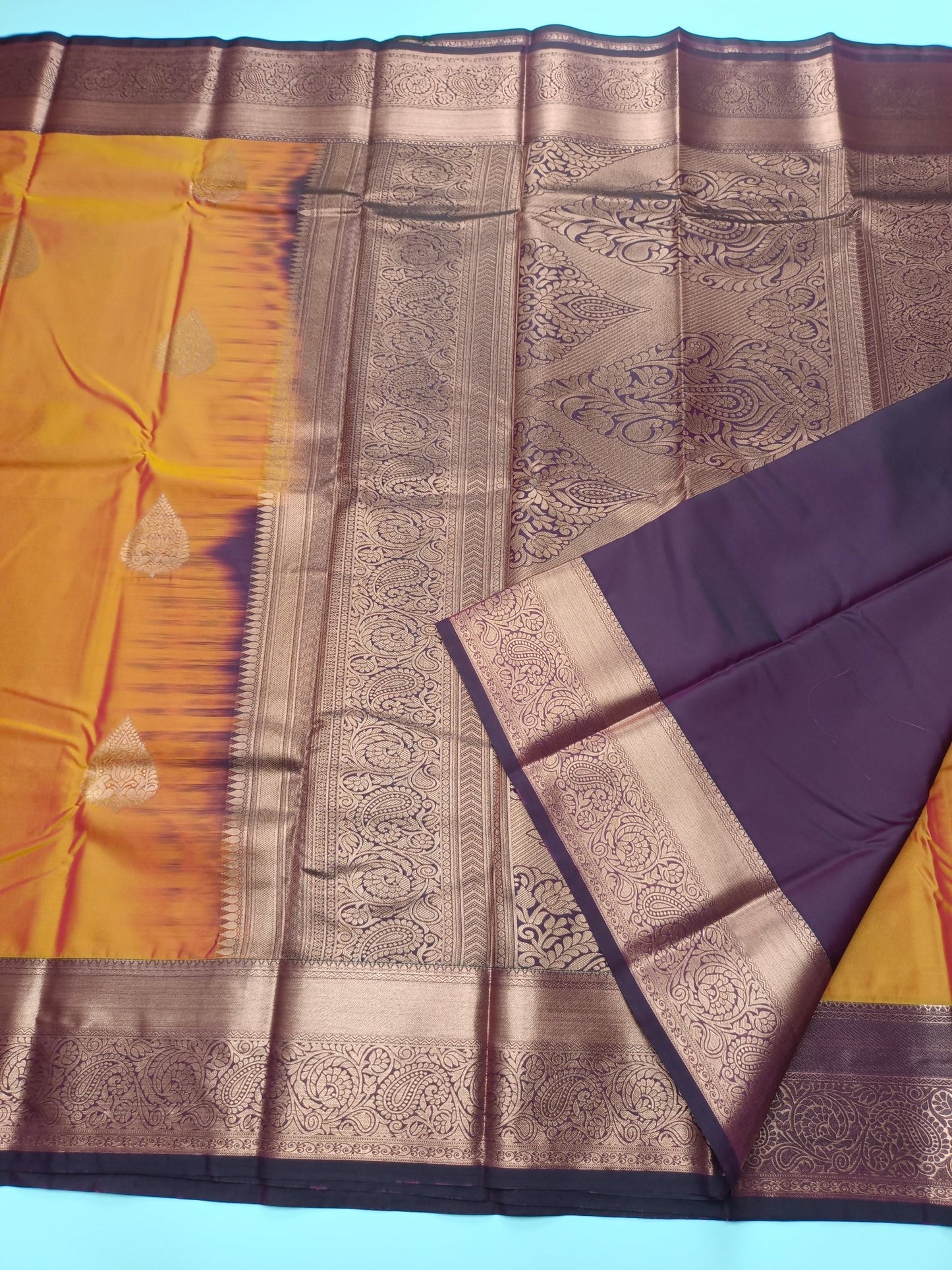 KANCHIPURAM SEMI SILK SAREE - B S CHANNABASAPPA & SONS