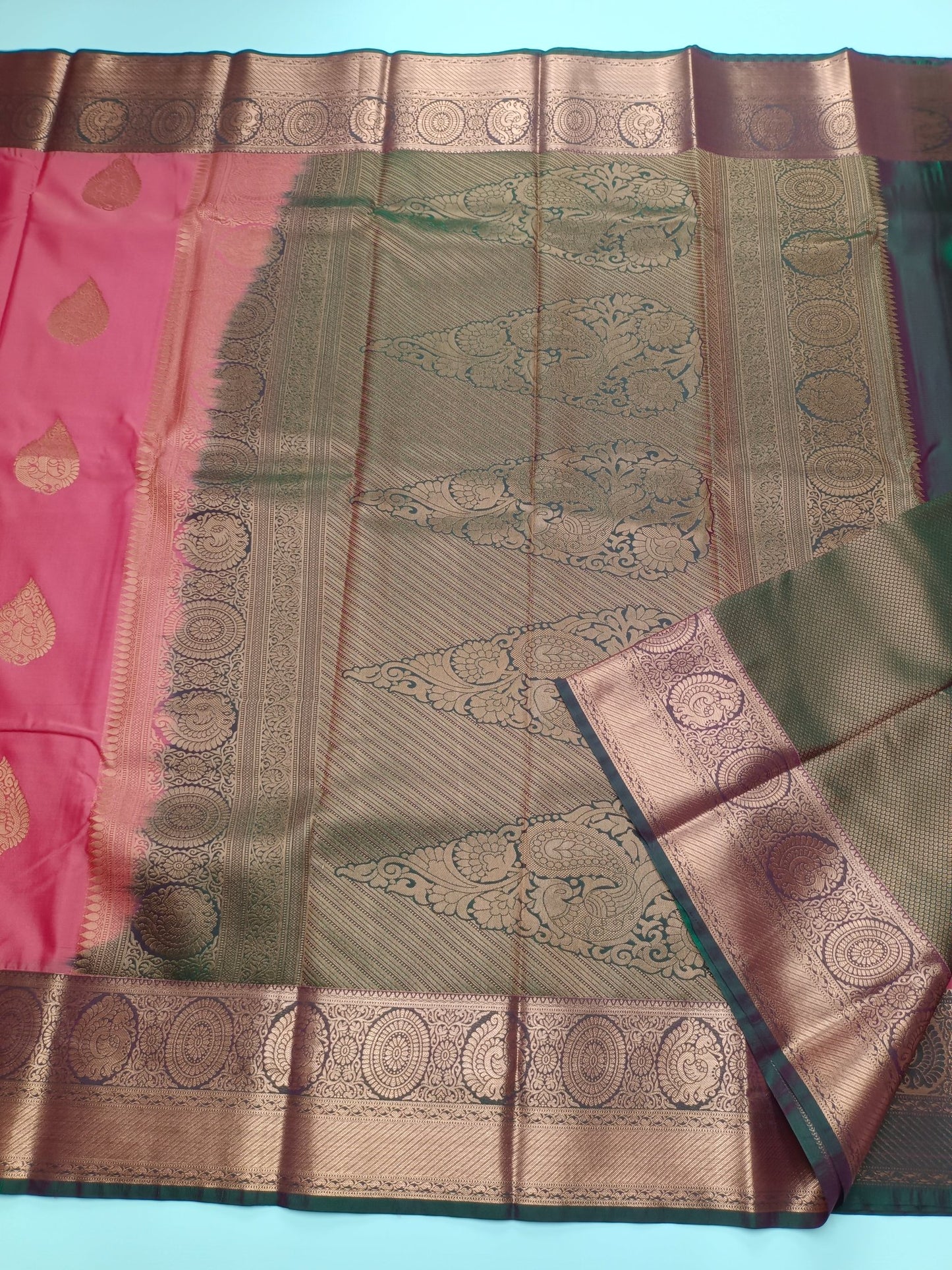 KANCHIPURAM SEMI SILK SAREE - B S CHANNABASAPPA & SONS