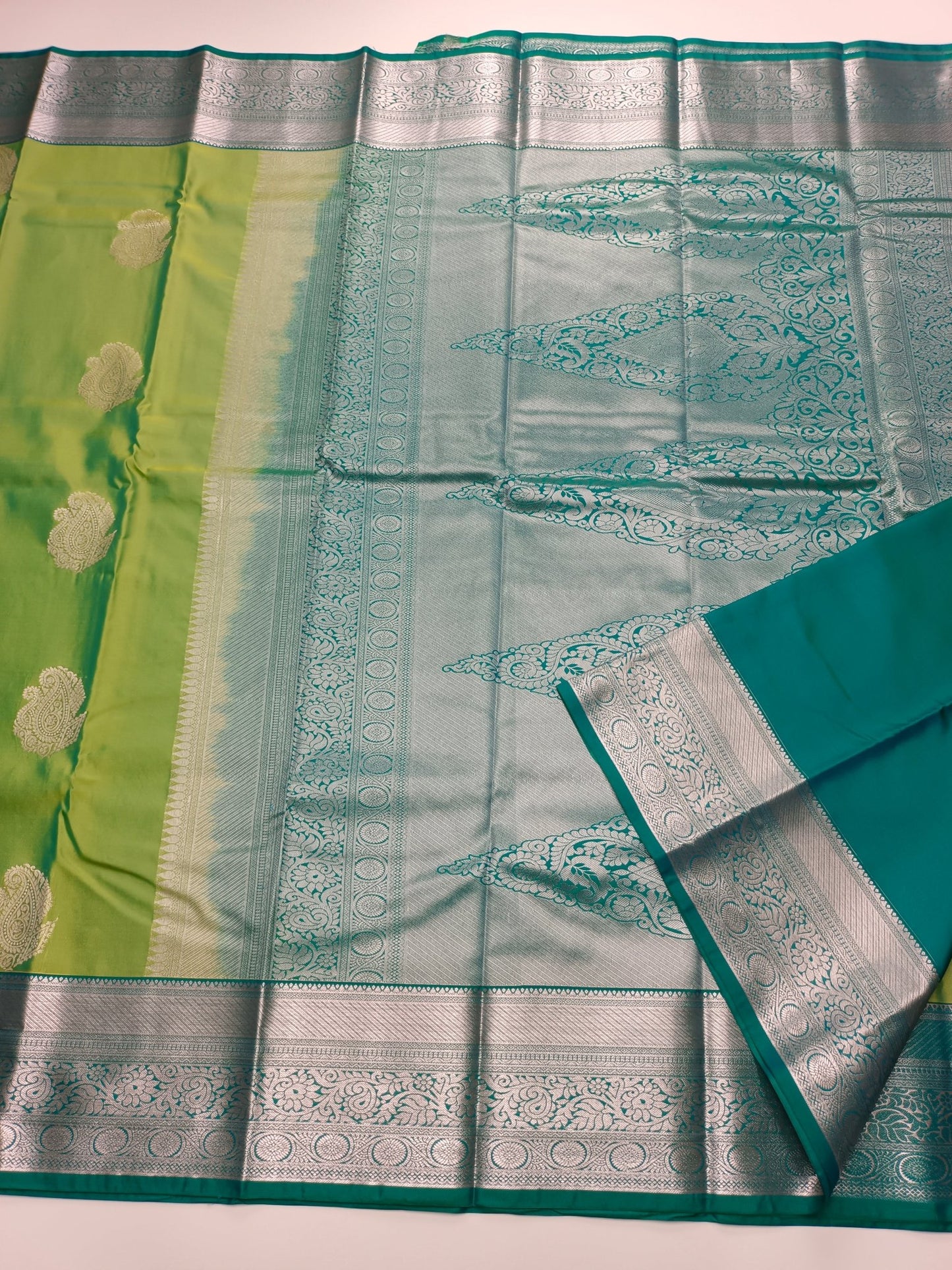 KANCHIPURAM SEMI SILK SAREE - B S CHANNABASAPPA & SONS