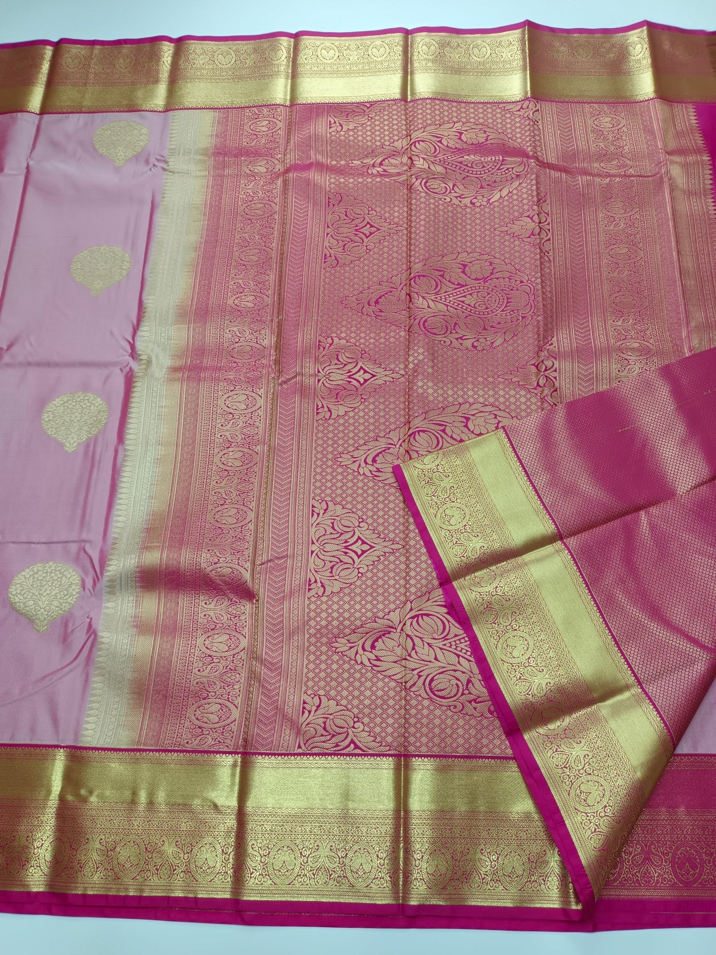 KANCHIPURAM SEMI SILK SAREE - B S CHANNABASAPPA & SONS