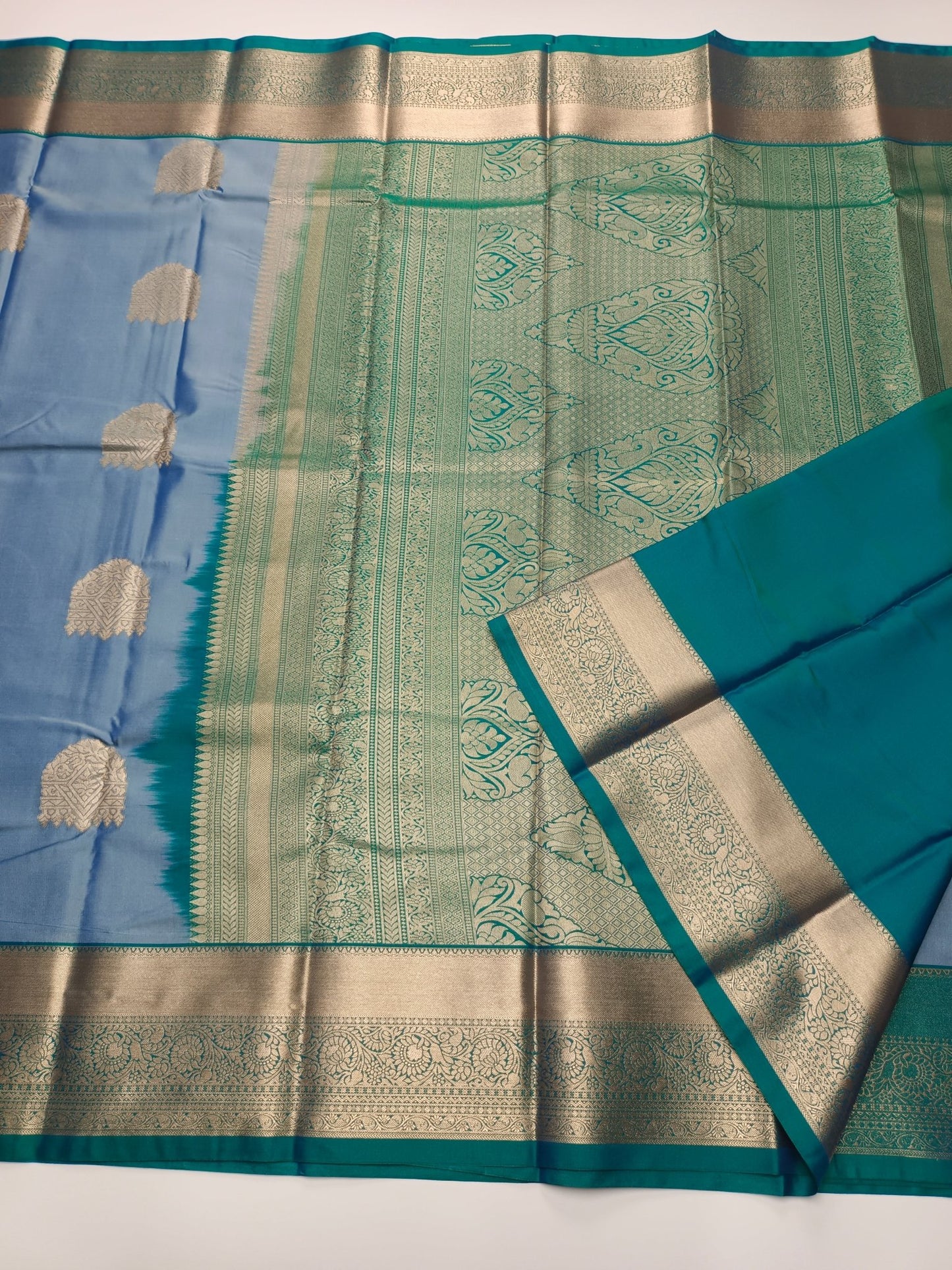 KANCHIPURAM SEMI SILK SAREE - B S CHANNABASAPPA & SONS