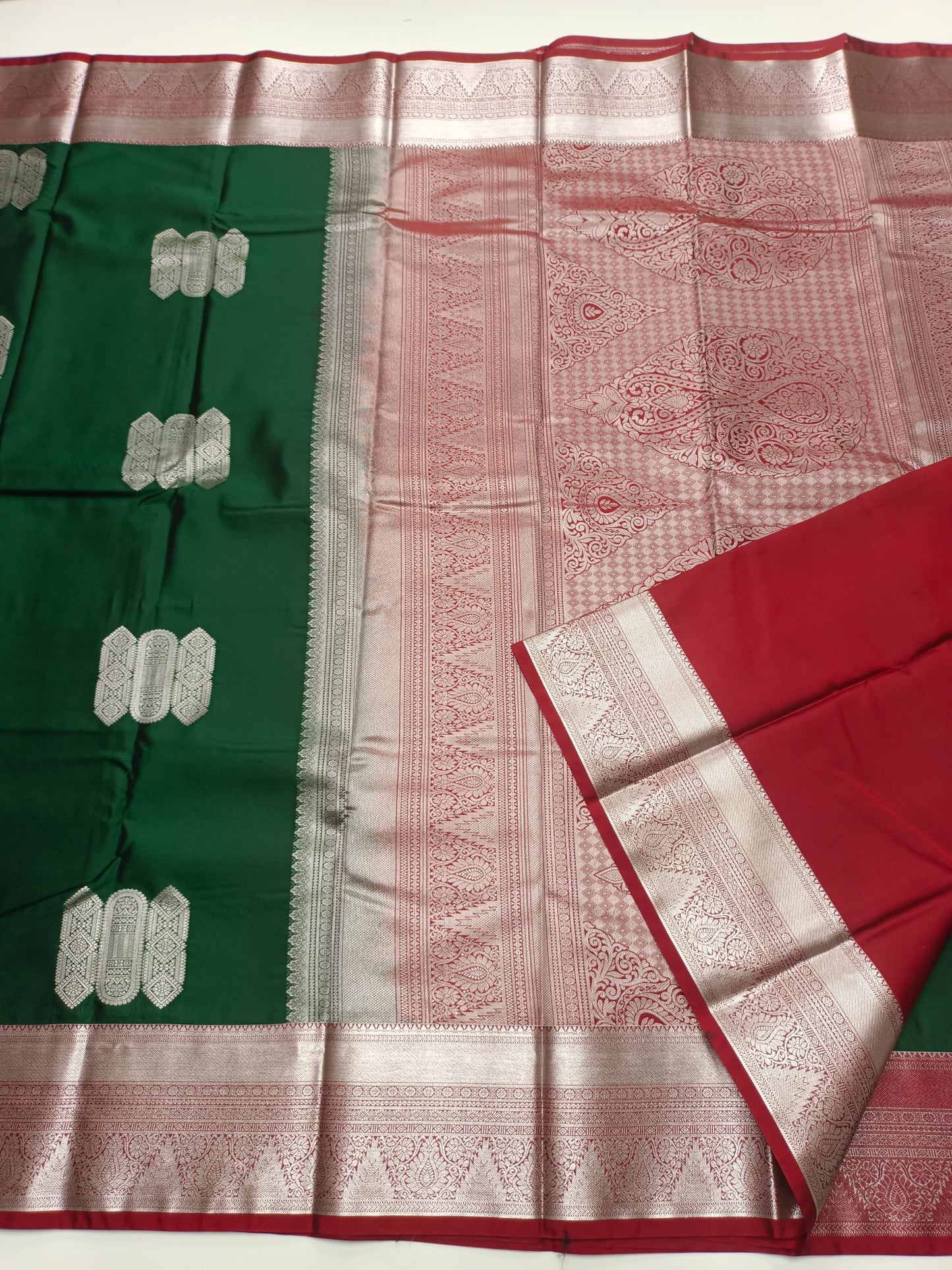 KANCHIPURAM SEMI SILK SAREE - B S CHANNABASAPPA & SONS