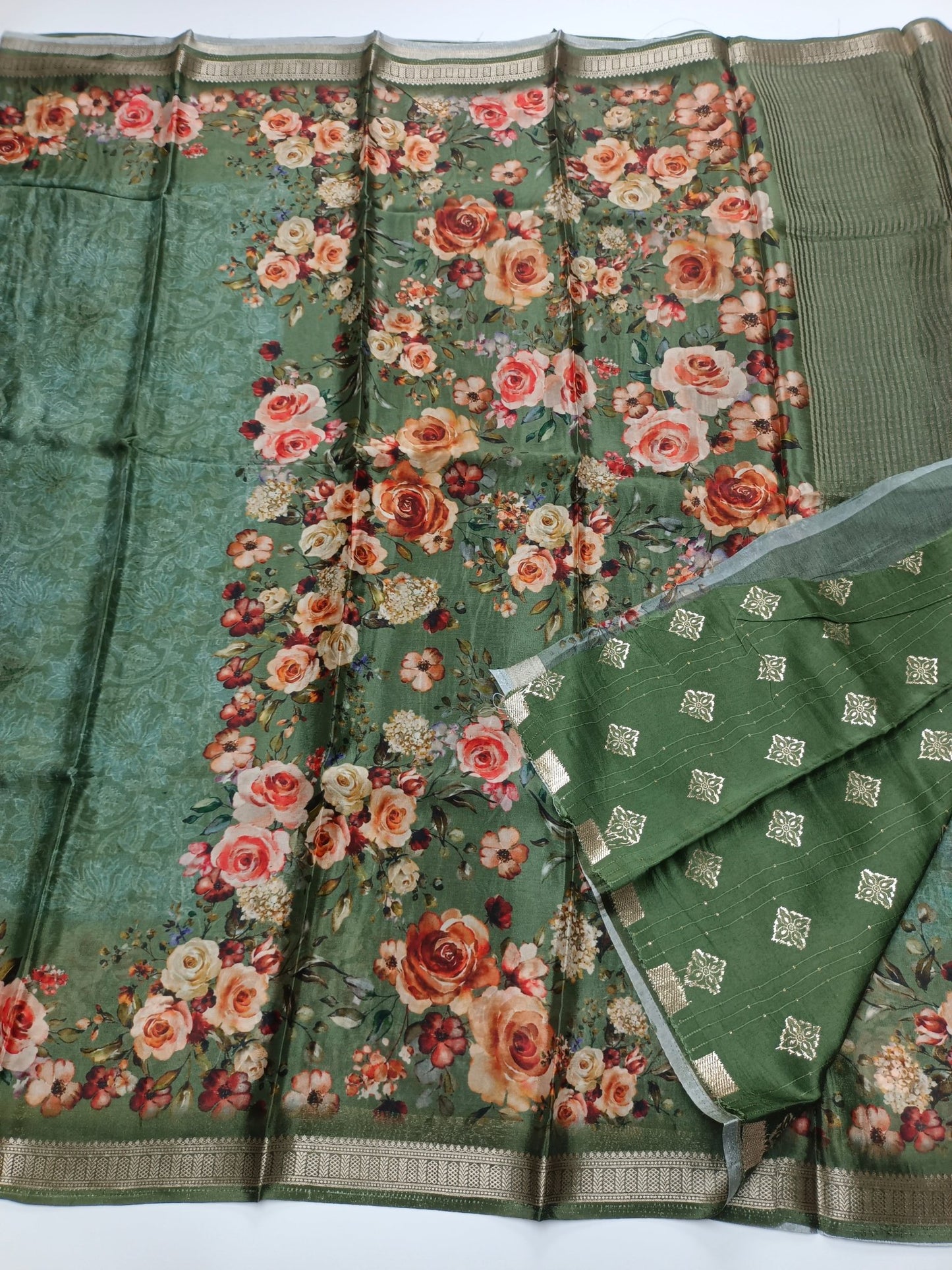 SEMI CREPE SILK SAREE (SPECIAL 20% DISCOUNT) - B S CHANNABASAPPA & SONS