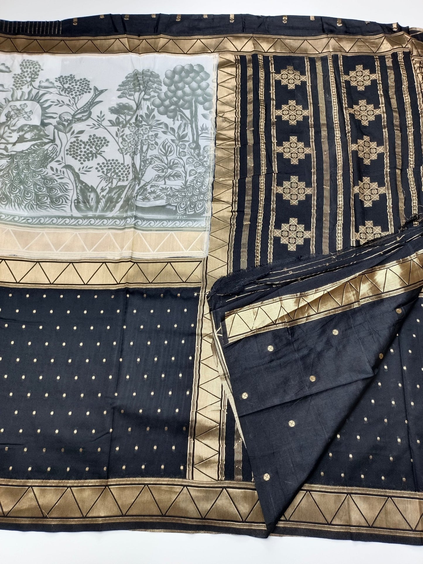FANCY MUNGA SOFT SILK SAREE (SPECIAL 20% DISCOUNT) - B S CHANNABASAPPA & SONS