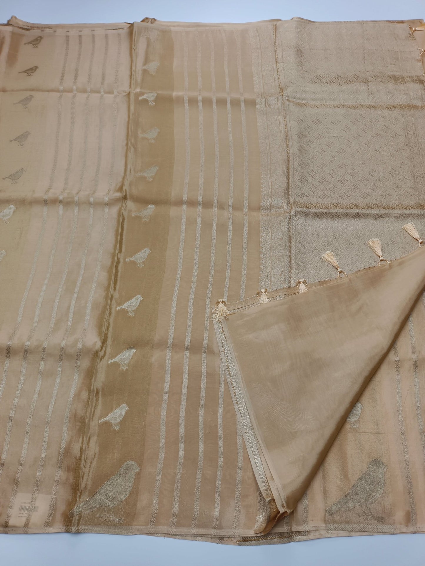 LILAC BLENDED CREPE SILK SAREE - B S CHANNABASAPPA & SONS