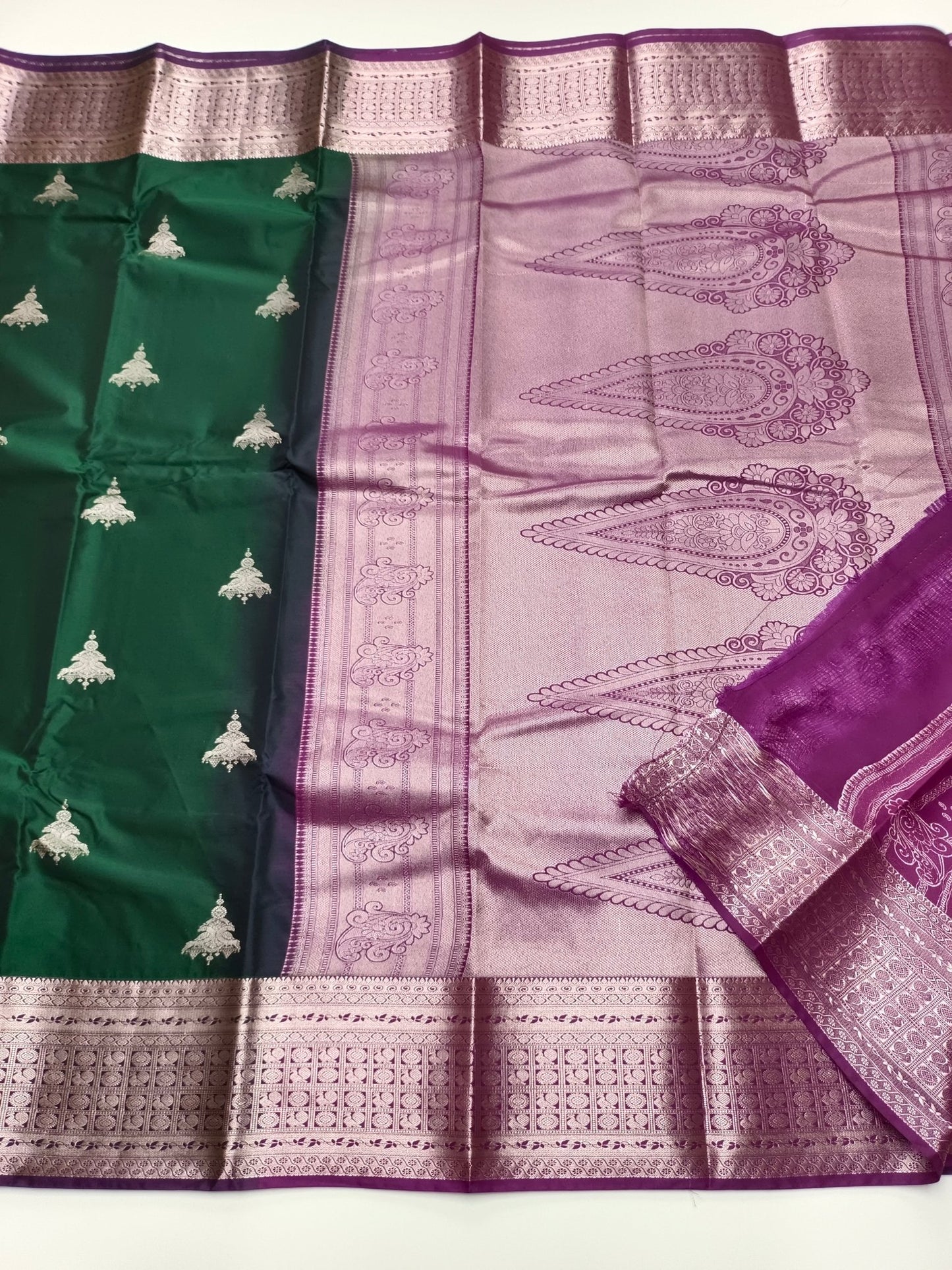 KANCHIPURAM SEMI SILK SAREE - B S CHANNABASAPPA & SONS