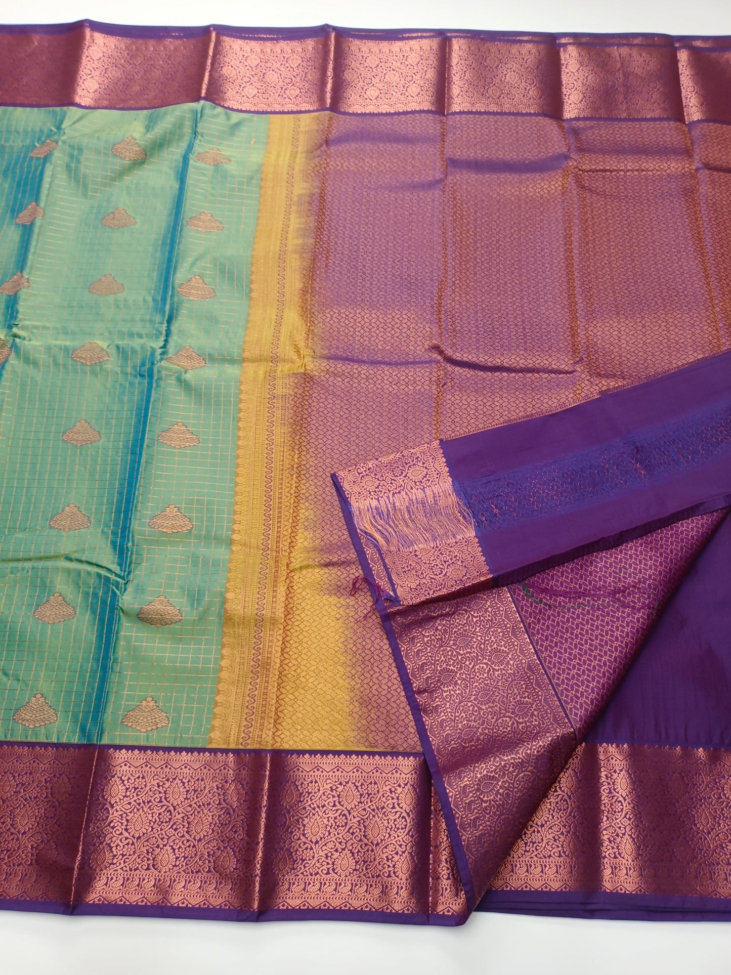 KANCHIPURAM SEMI SILK SAREE - B S CHANNABASAPPA & SONS