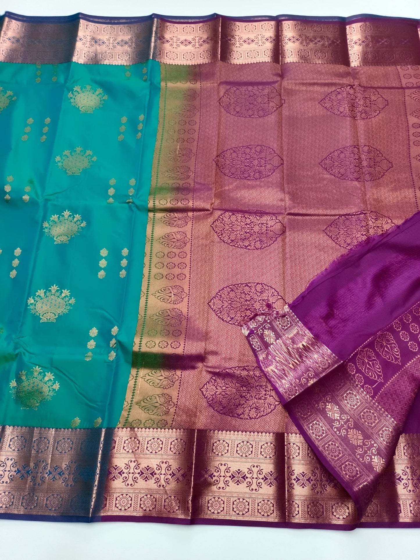KANCHIPURAM SEMI SILK SAREE - B S CHANNABASAPPA & SONS