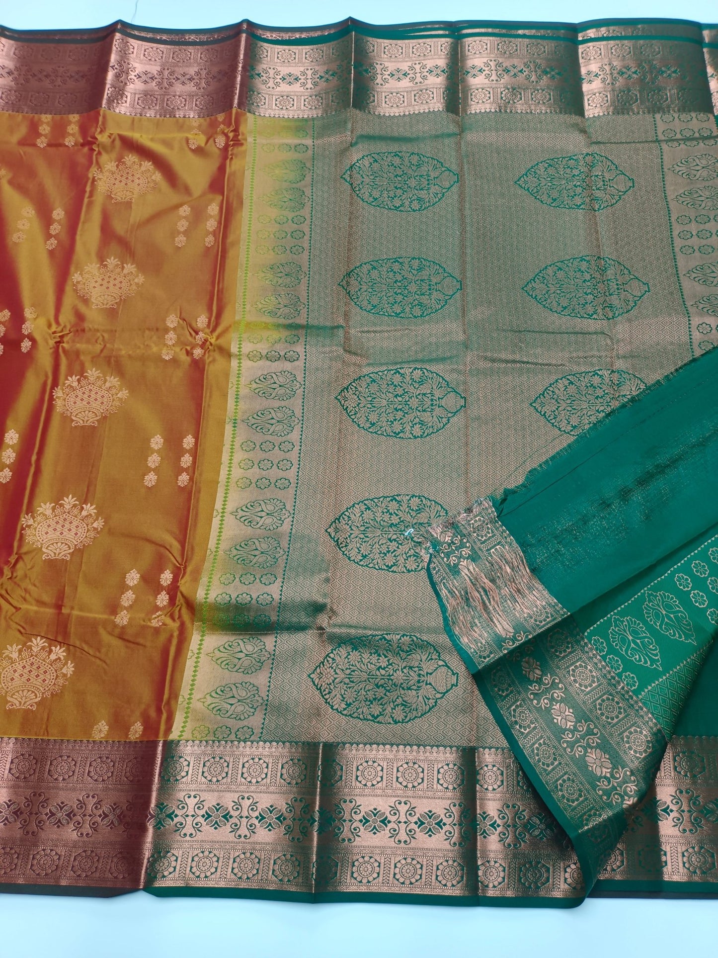 KANCHIPURAM SEMI SILK SAREE - B S CHANNABASAPPA & SONS