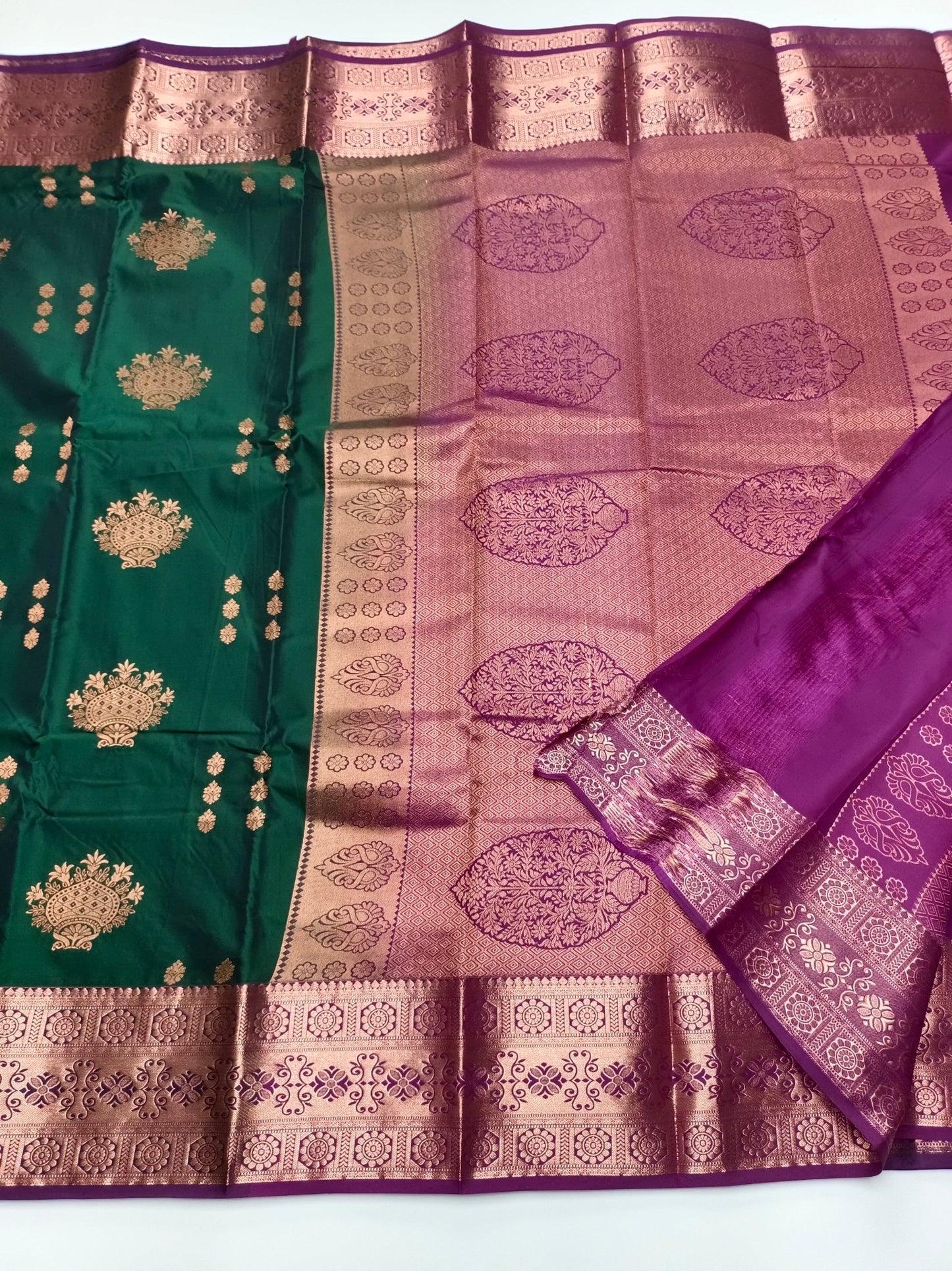 KANCHIPURAM SEMI SILK SAREE - B S CHANNABASAPPA & SONS