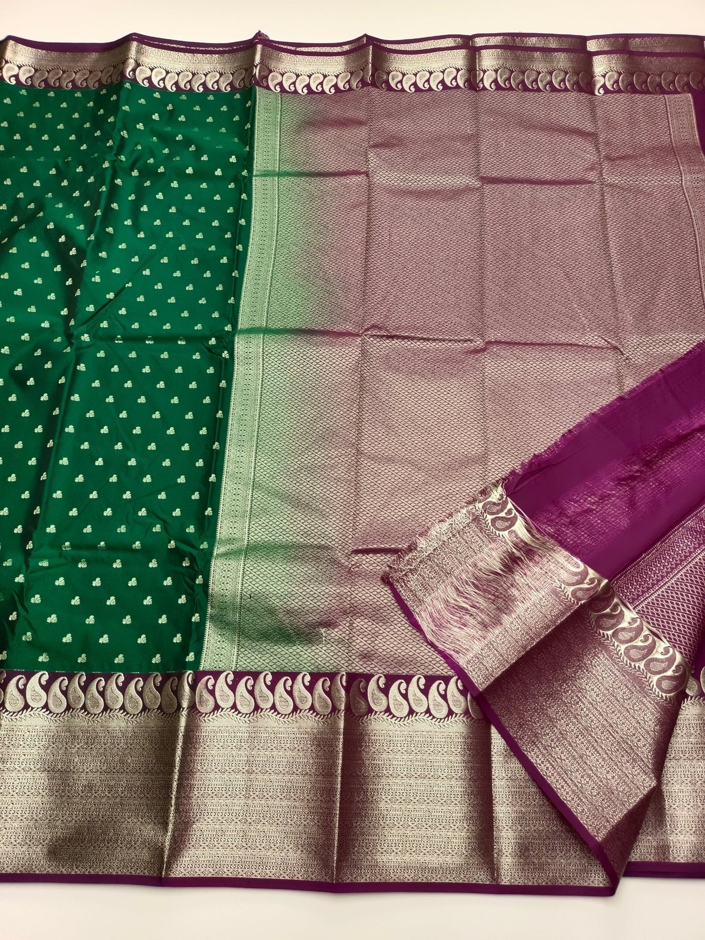 KANCHIPURAM SEMI SILK SAREE - B S CHANNABASAPPA & SONS