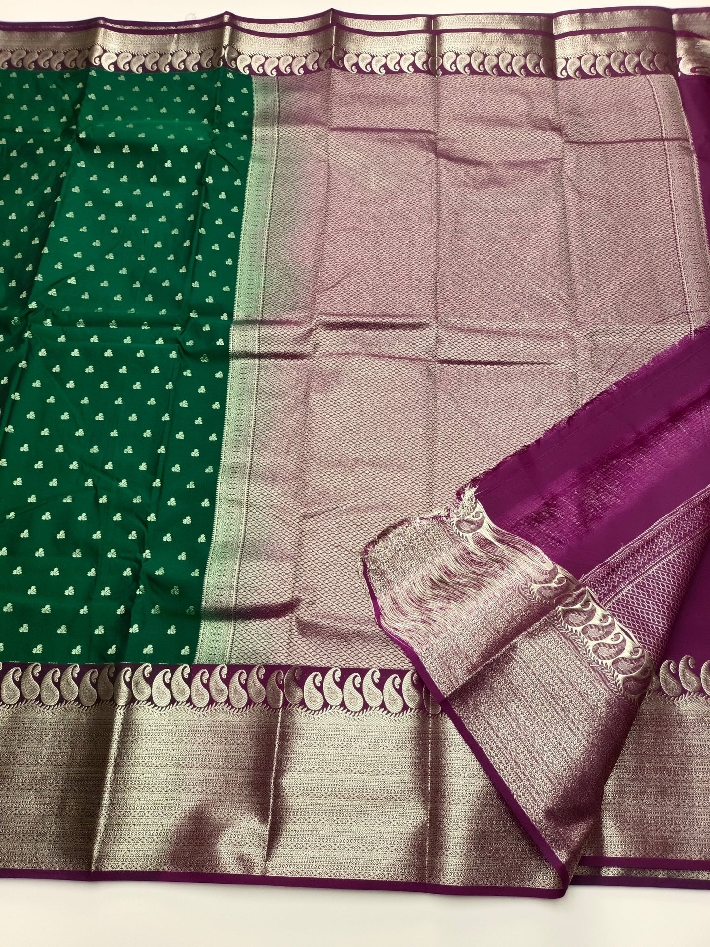KANCHIPURAM SEMI SILK SAREE - B S CHANNABASAPPA & SONS
