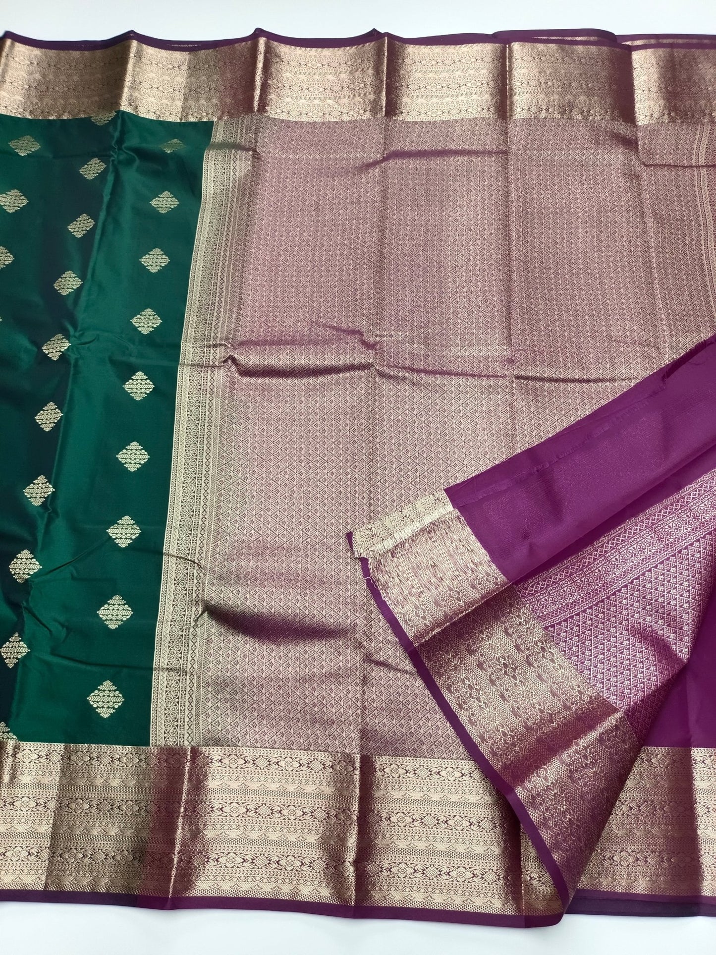 KANCHIPURAM SEMI SILK SAREE - B S CHANNABASAPPA & SONS