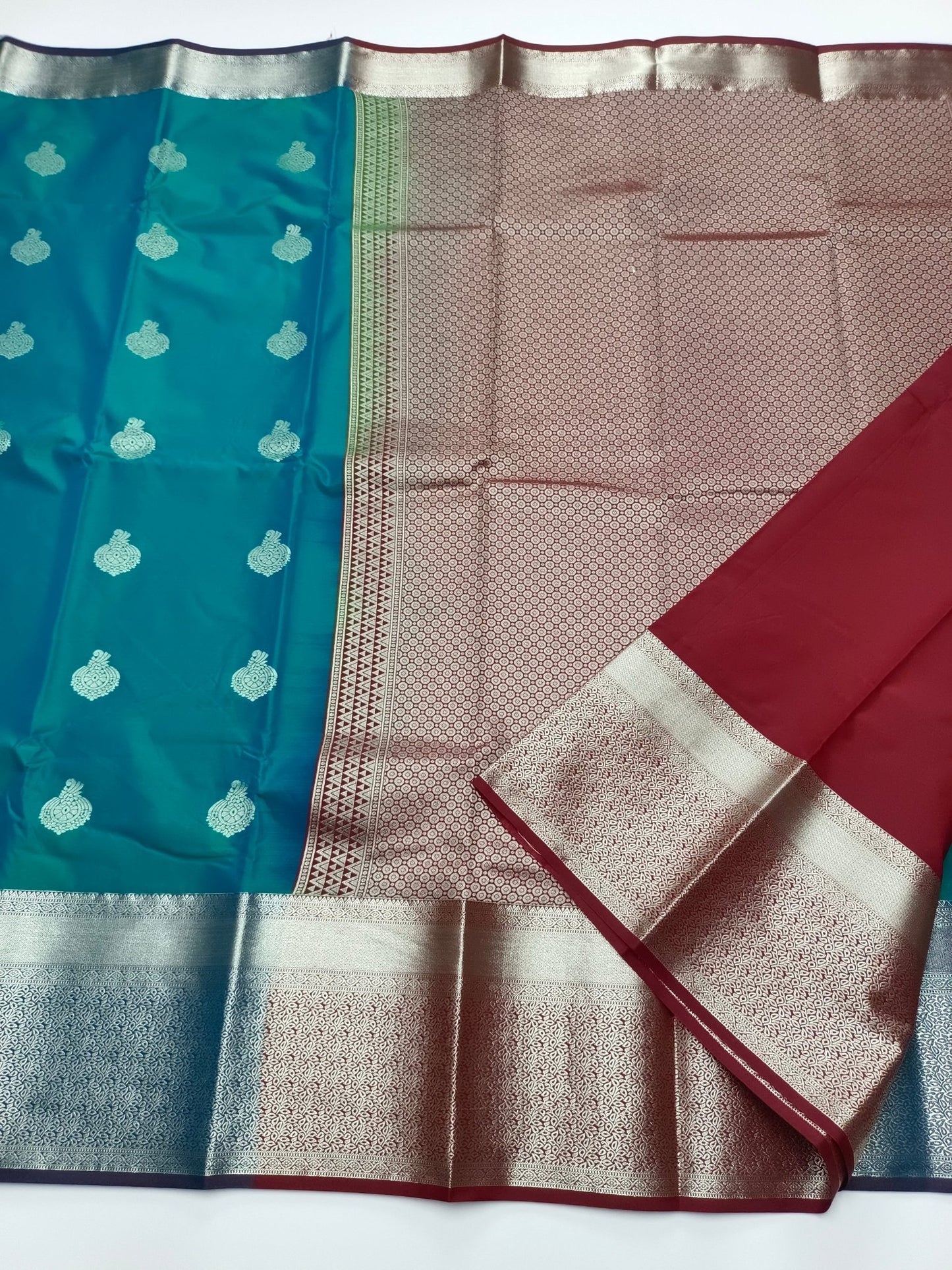 KANCHIPURAM SEMI SILK SAREE - B S CHANNABASAPPA & SONS
