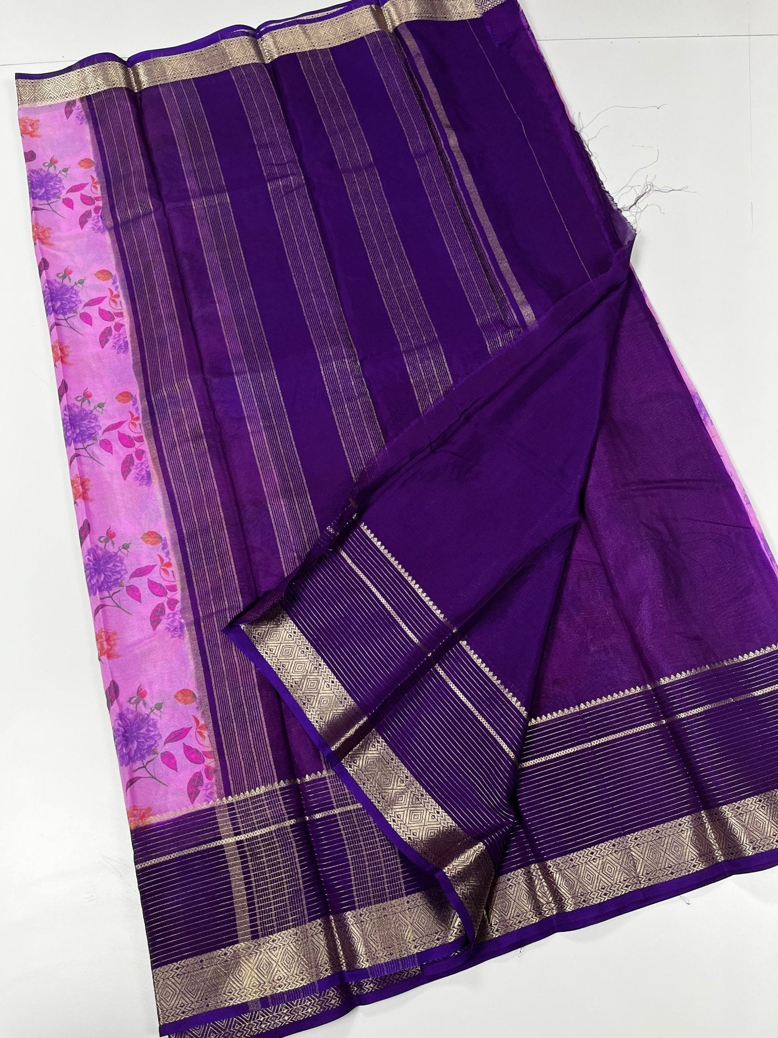 FANCY CREPE SILK SAREE - B S CHANNABASAPPA & SONS