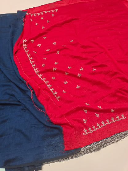 FANCY EMBROIDERY WORK SAREE - B S CHANNABASAPPA & SONS
