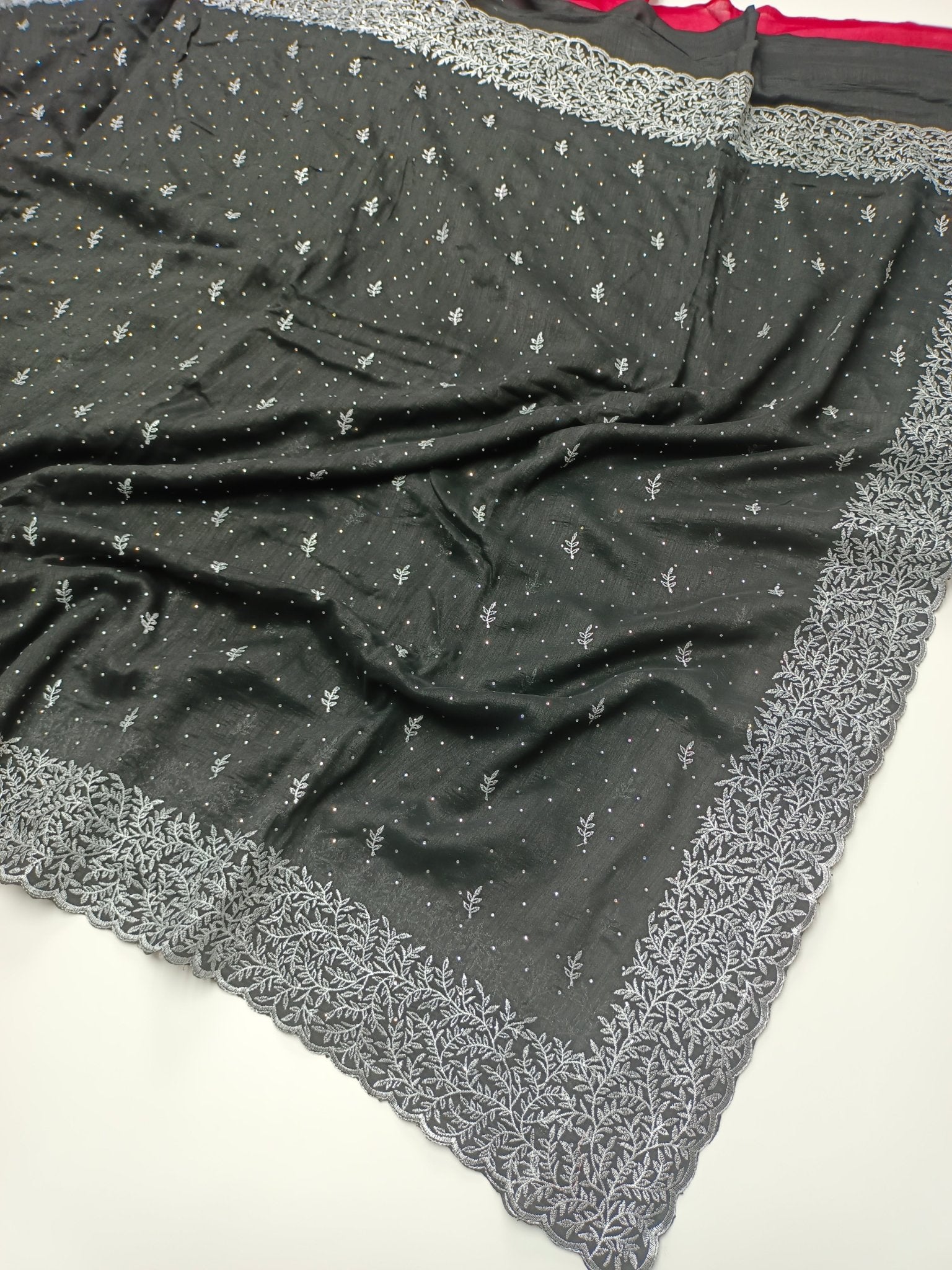 FANCY EMBROIDERY WORK SAREE - B S CHANNABASAPPA & SONS