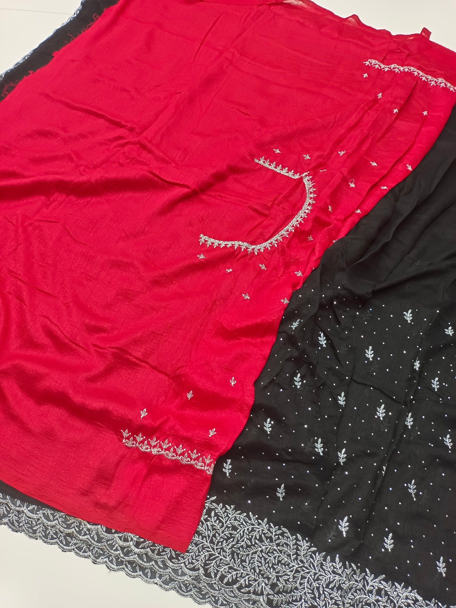 FANCY EMBROIDERY WORK SAREE - B S CHANNABASAPPA & SONS