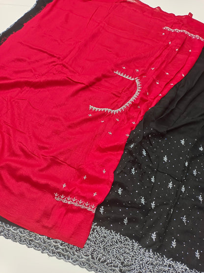 FANCY EMBROIDERY WORK SAREE - B S CHANNABASAPPA & SONS