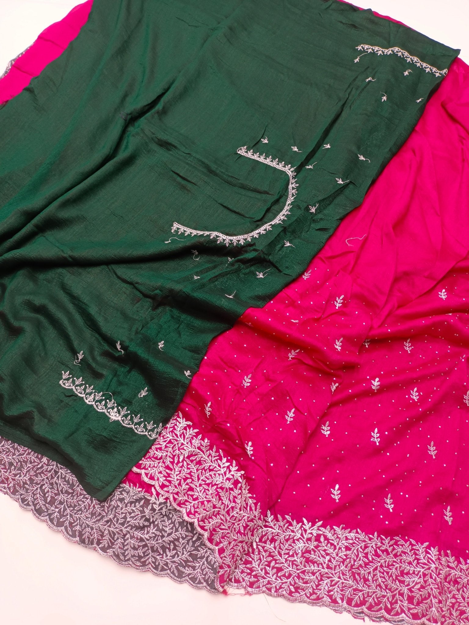 FANCY EMBROIDERY WORK SAREE - B S CHANNABASAPPA & SONS