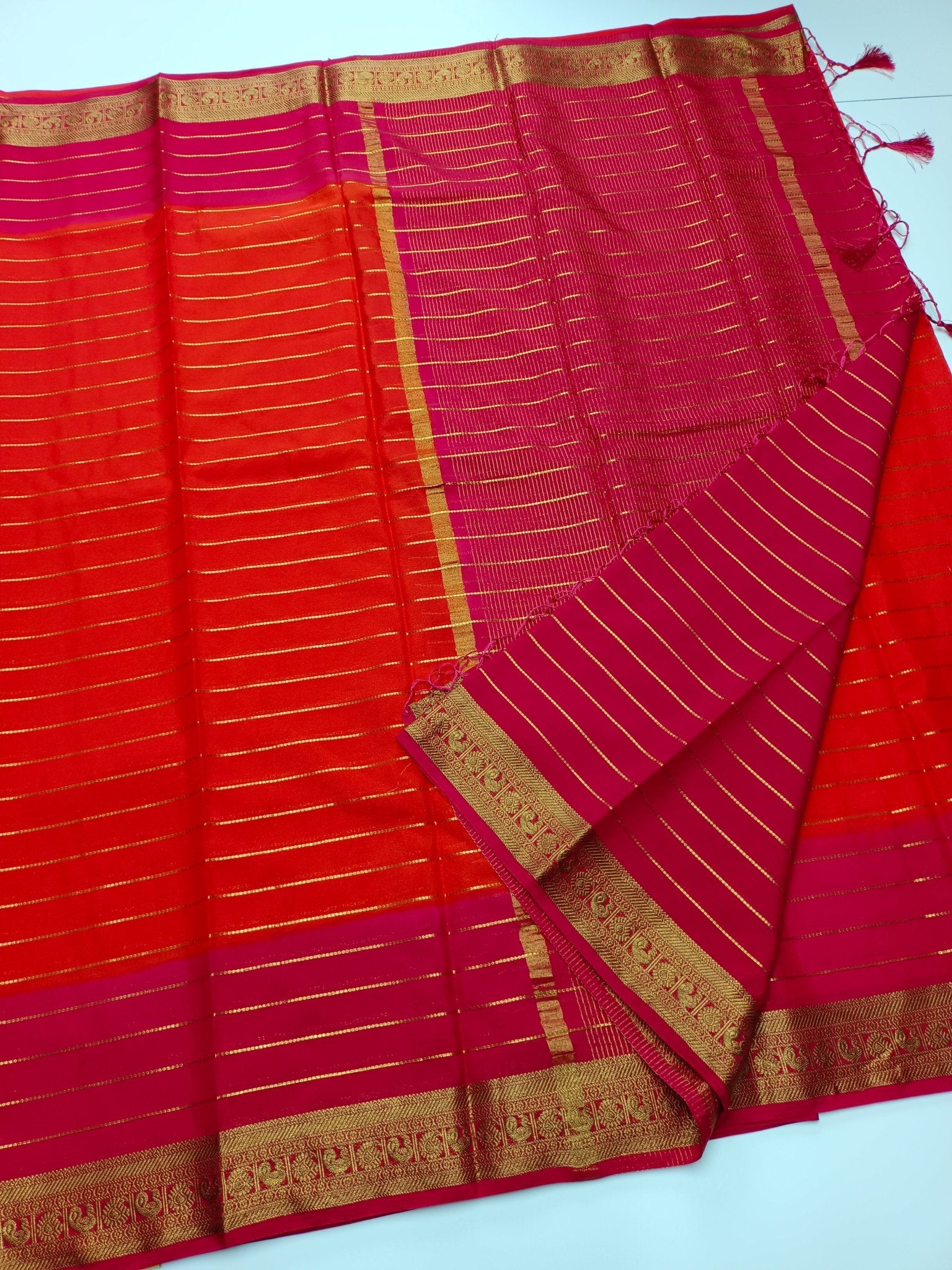 SEMI CREPE SILK SAREE - B S CHANNABASAPPA & SONS
