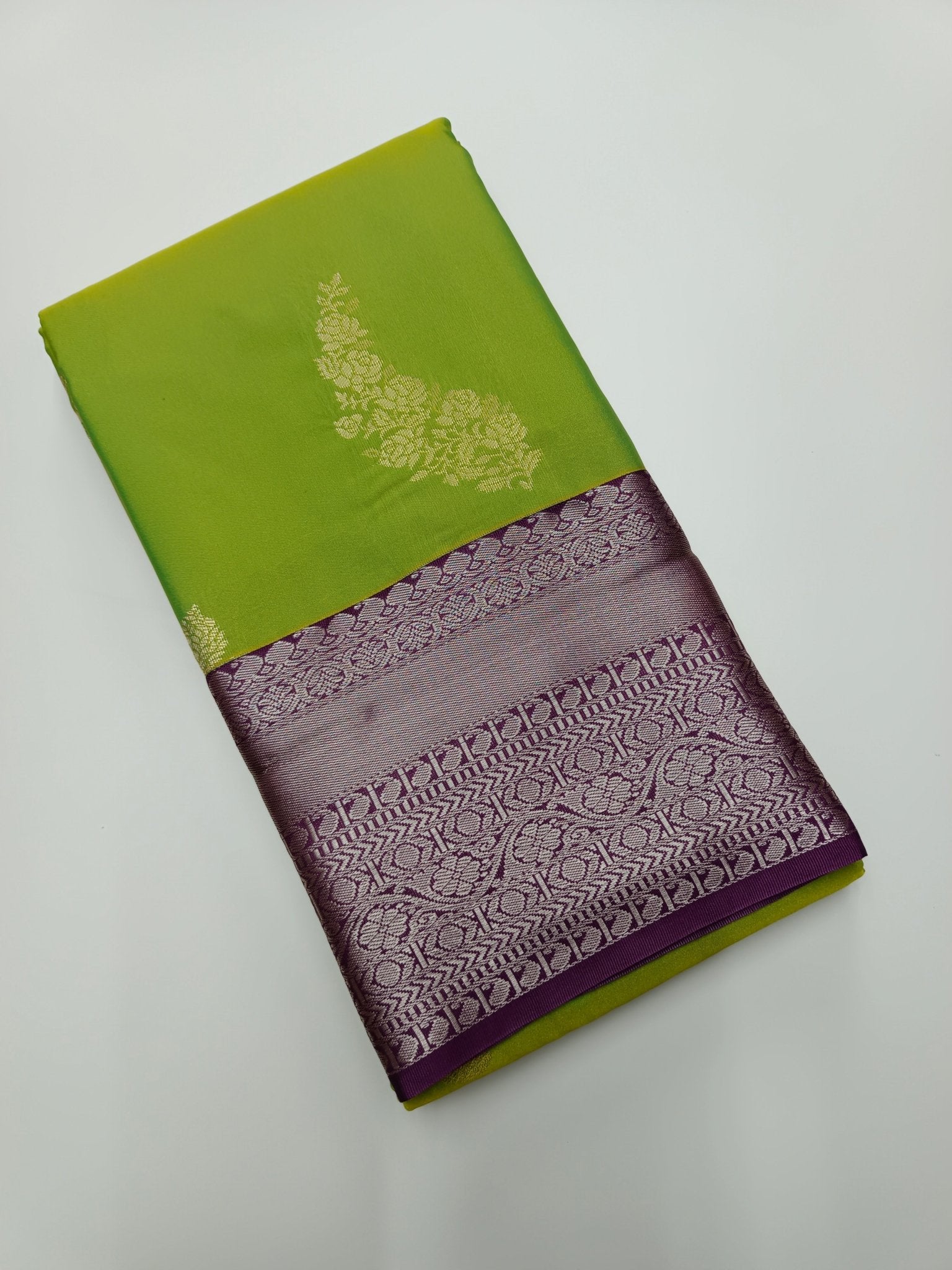 KANCHIPURAM SEMI SILK SAREE - B S CHANNABASAPPA & SONS
