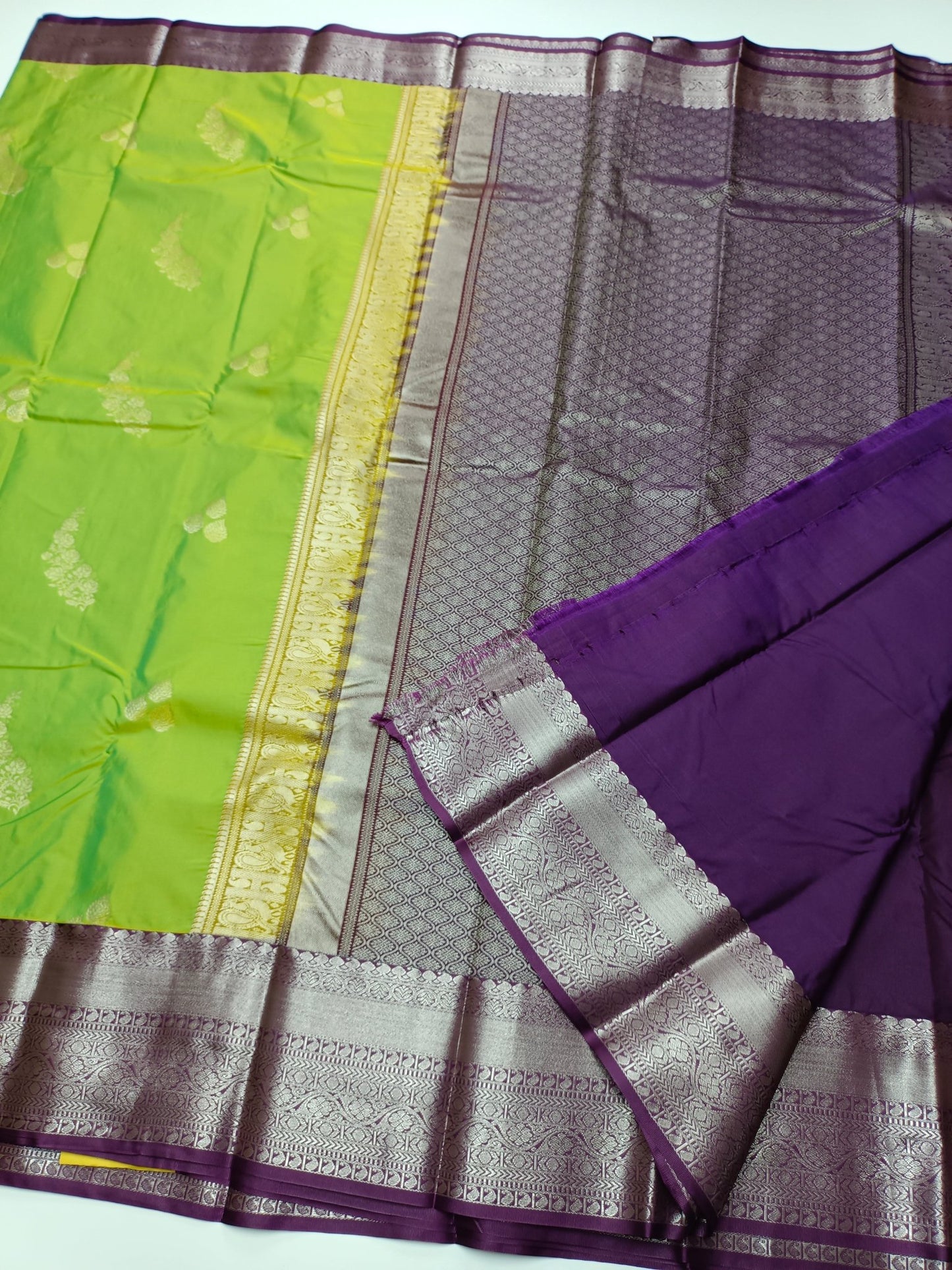 KANCHIPURAM SEMI SILK SAREE - B S CHANNABASAPPA & SONS