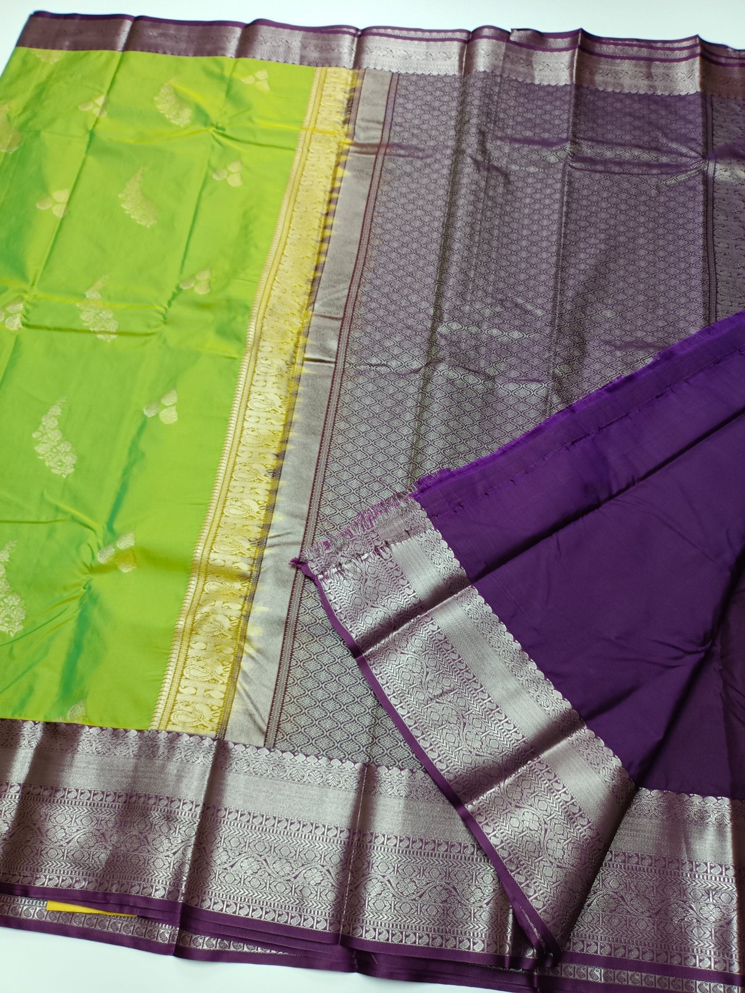 KANCHIPURAM SEMI SILK SAREE - B S CHANNABASAPPA & SONS