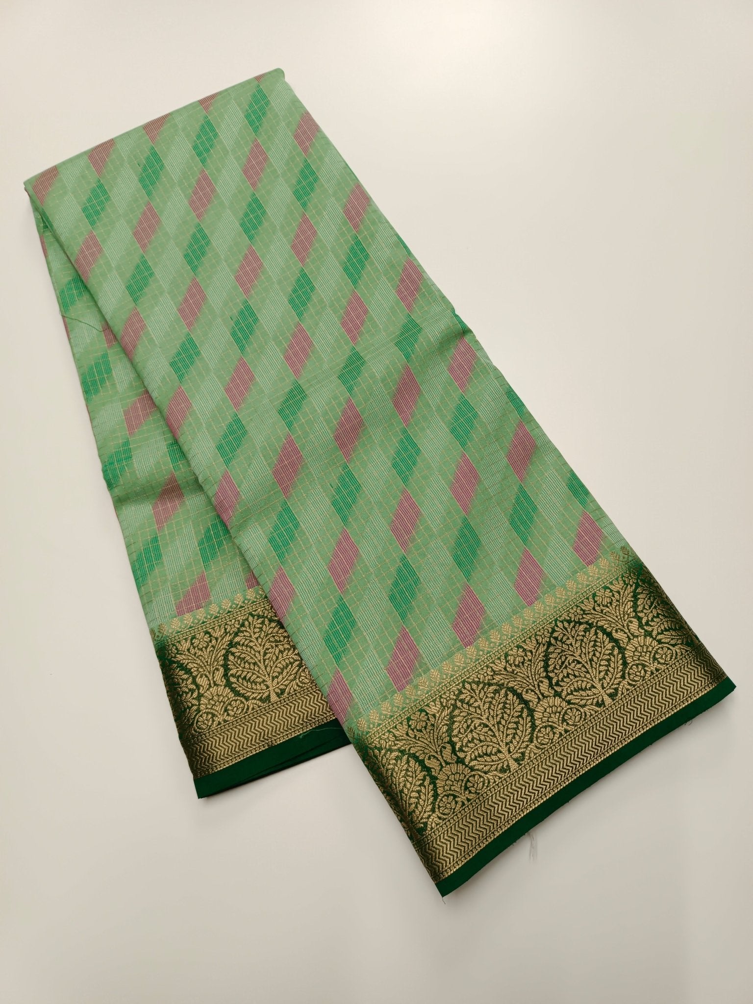 FANCY CHANDERI BRASSO SAREE - B S CHANNABASAPPA & SONS