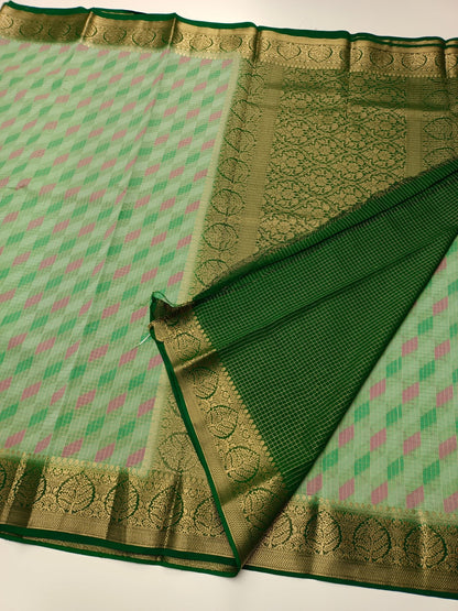 FANCY CHANDERI BRASSO SAREE - B S CHANNABASAPPA & SONS