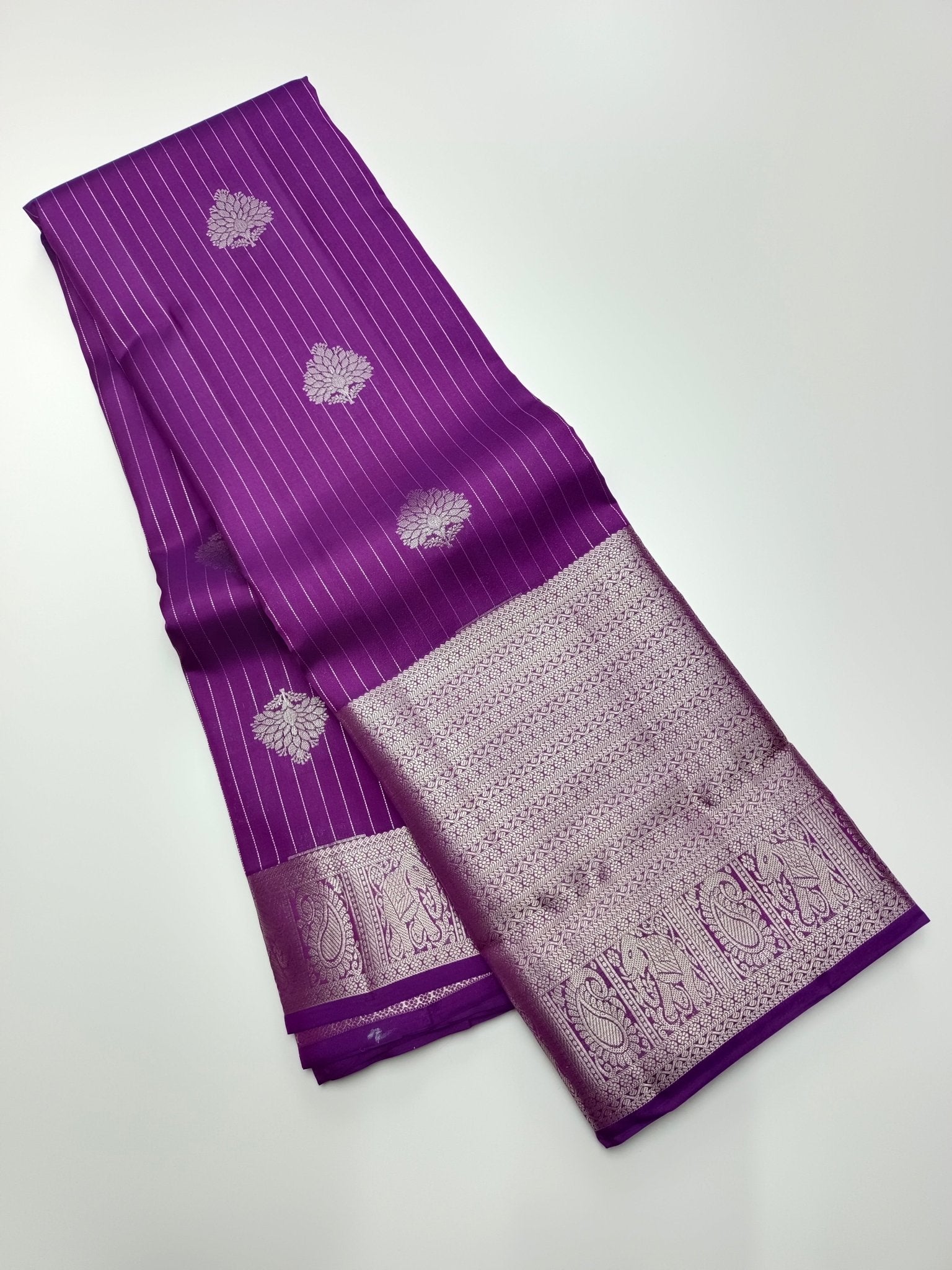 KANCHIPURAM SEMI SILK SAREE - B S CHANNABASAPPA & SONS